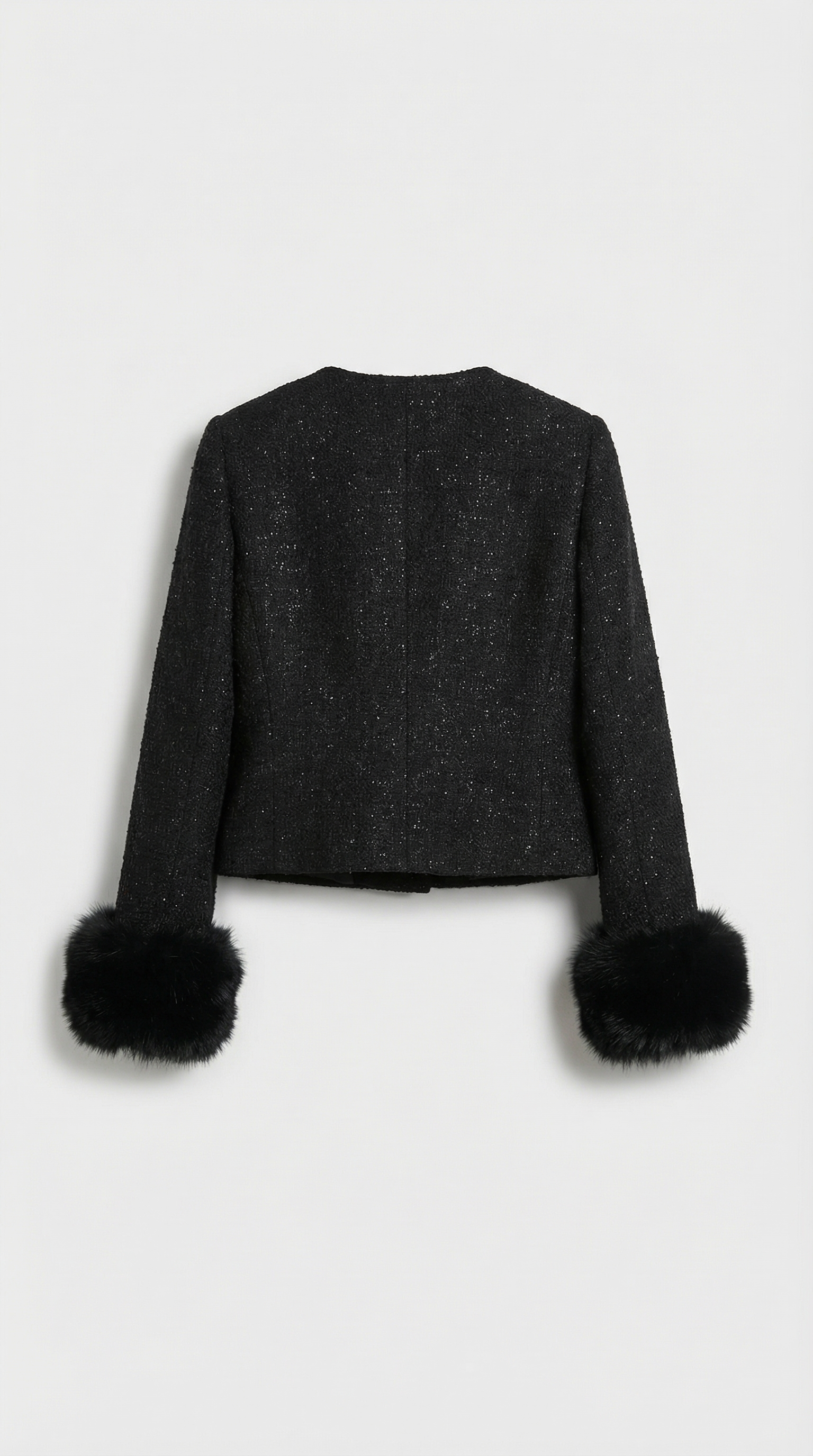 Moraine - Schwarze stilvolle Jacke und Halben Rock Set