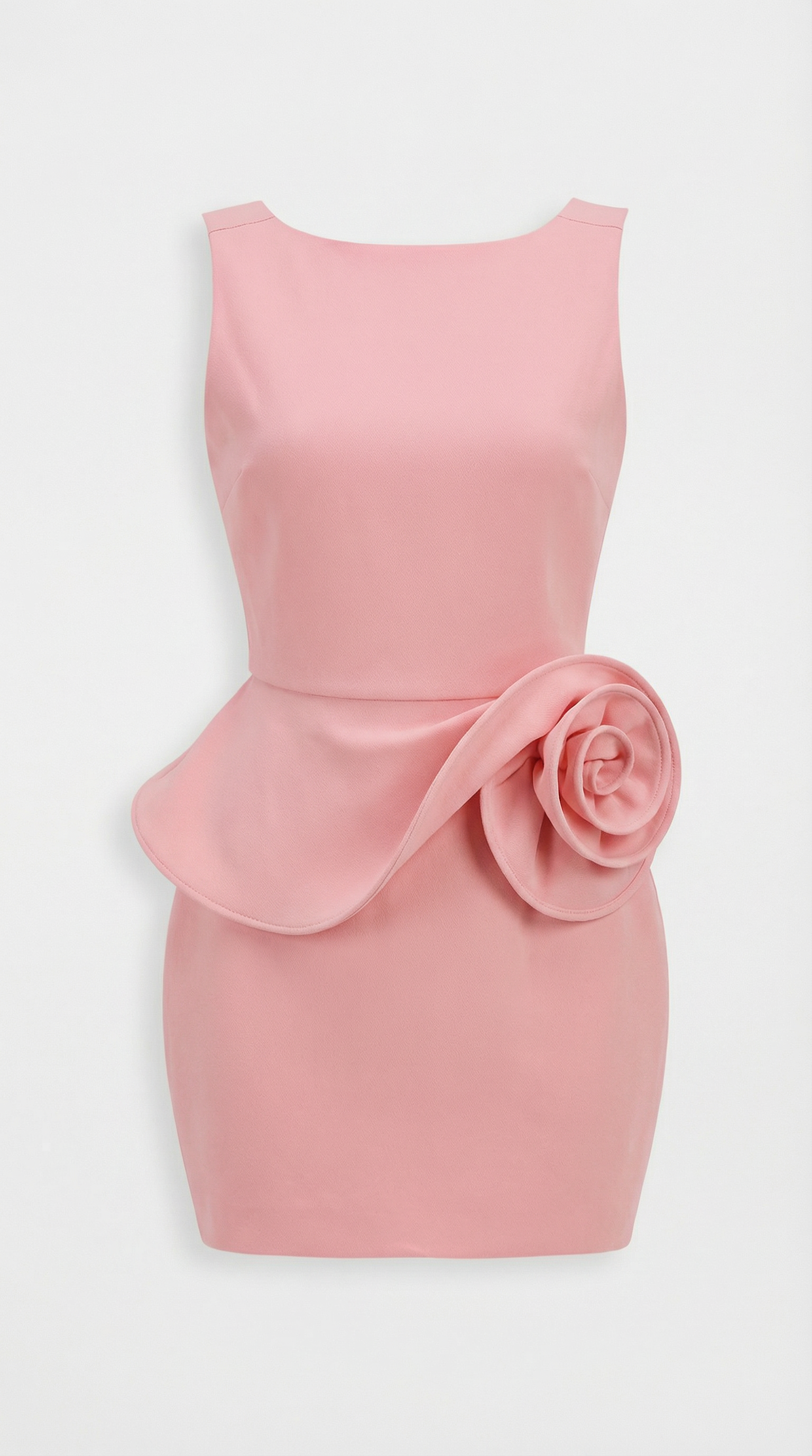 Lumina - Pink Backless Dress with Magnifique Rose Accent