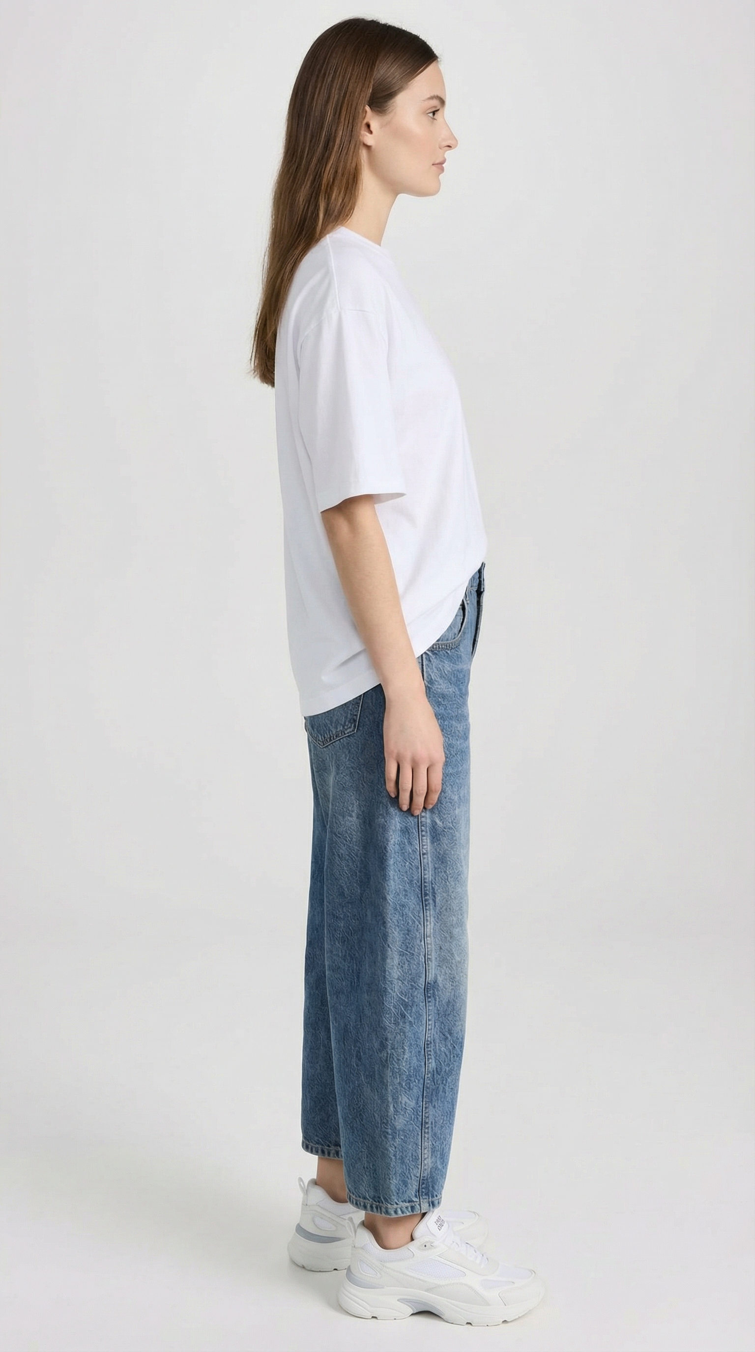 Storma - Jeans a Vita Media a Gamba a Campana con Alta Elasticità Blu