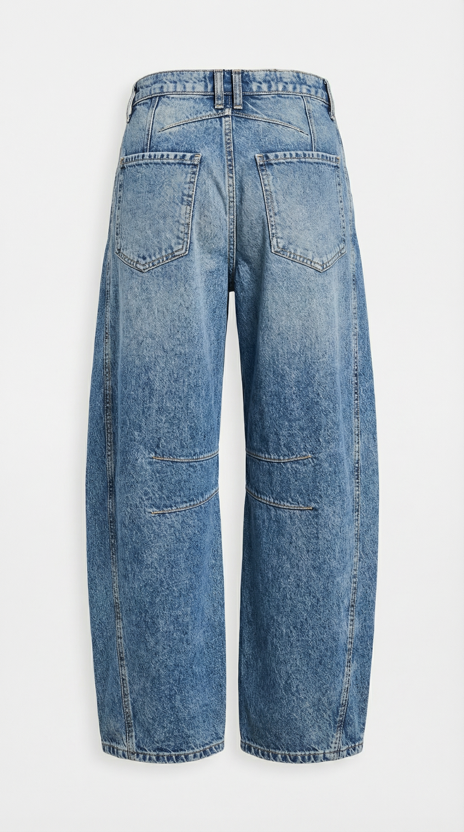 Storma - Hoch elastische Mid-Rise Barrel Jeans Blau