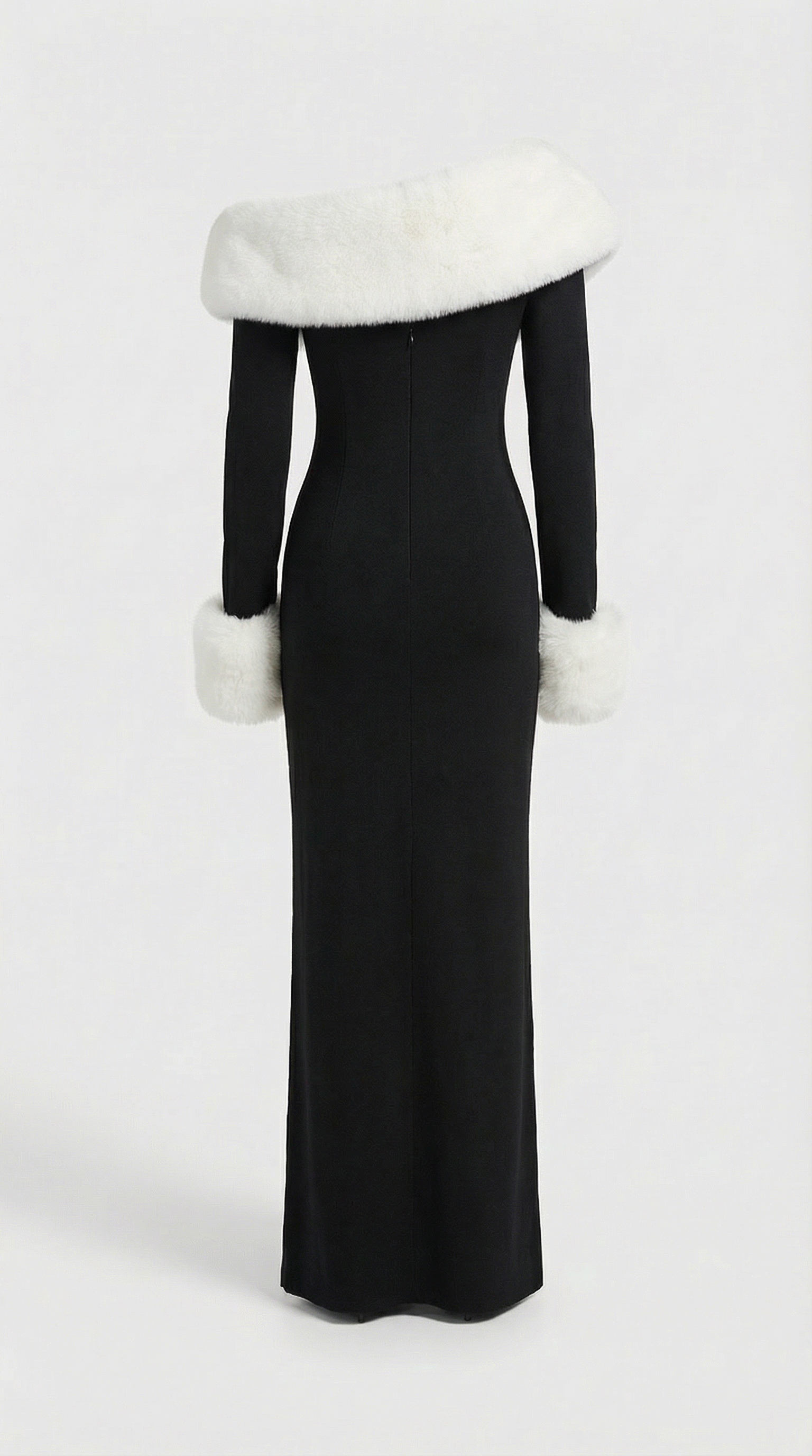 Morven - Kleid mit royalem Kragen und langen Ärmeln