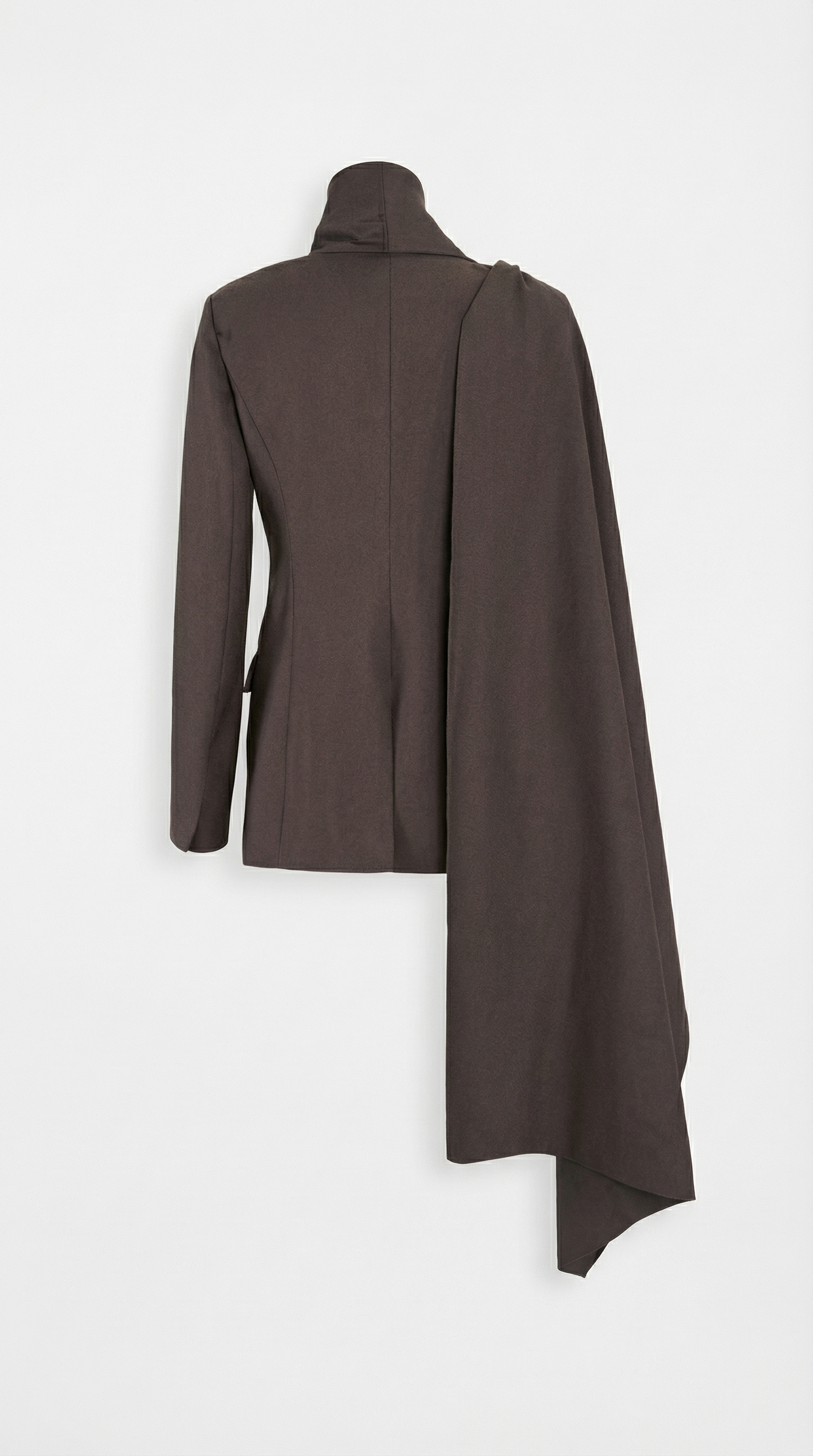 Glacielle - Manteau blazer fusion avec écharpe asymétrique
