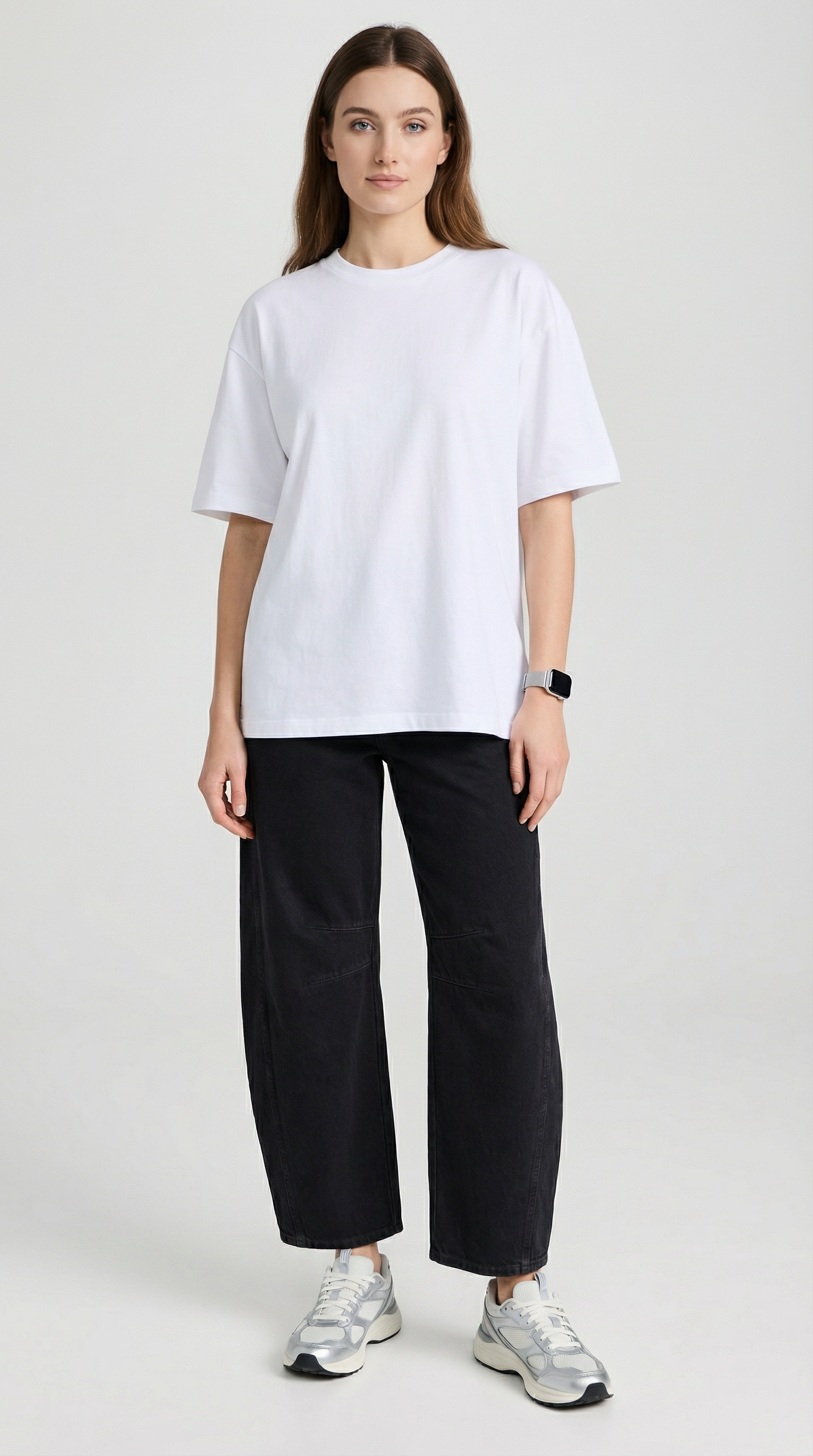 Storma - Jeans a Vita Media a Gamba a Campana con Alta Elasticità Nero