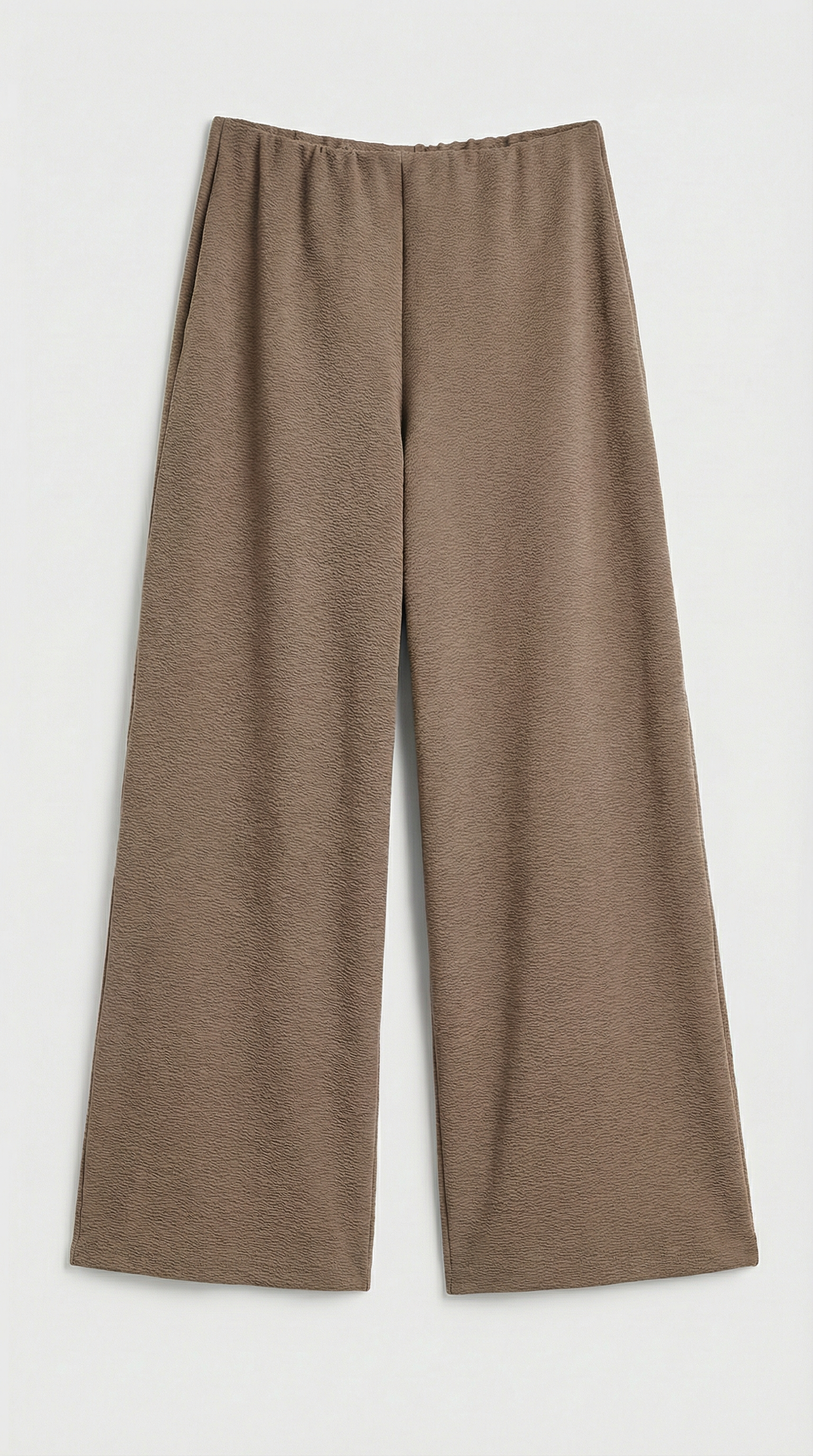 Liora - High-Waisted Fluid Wide-Leg Trousers Light Brown