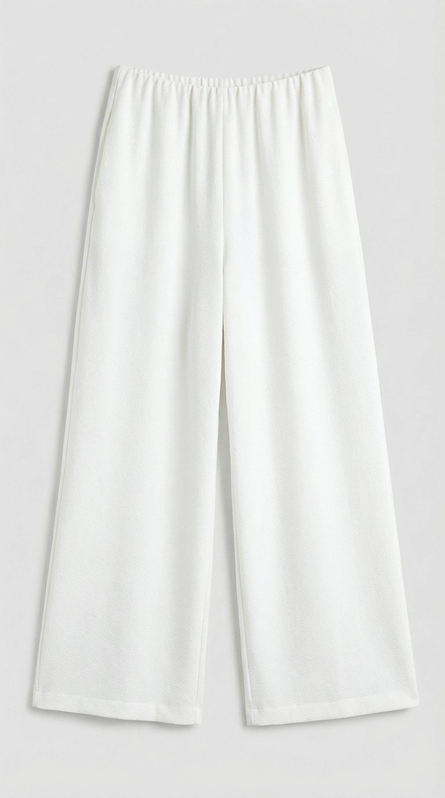 Liora - High-Waisted Fluid Wide-Leg Trousers White