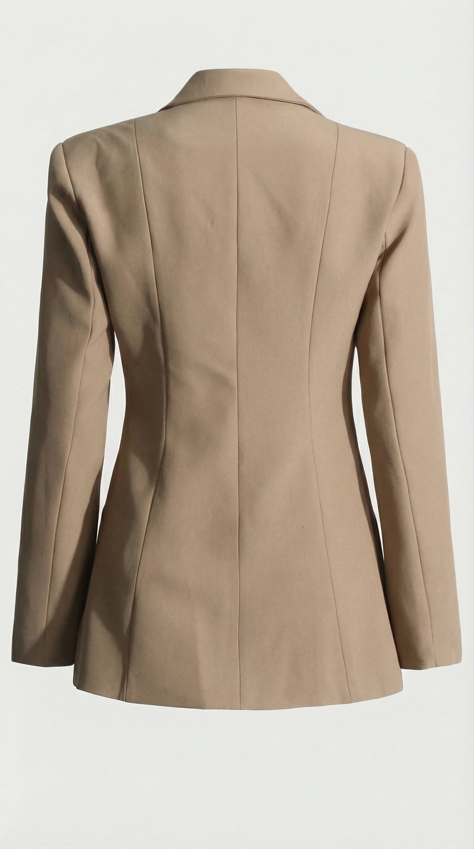 Valier - Blazer con cordones y corte arquitectónico en beige