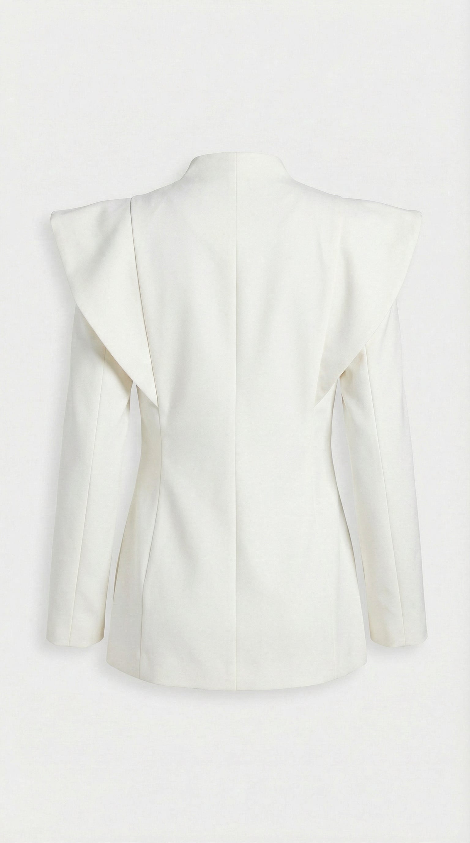 Aise - Avantgarde Skulpturales Ausgeschnittenes Blazer Weiß