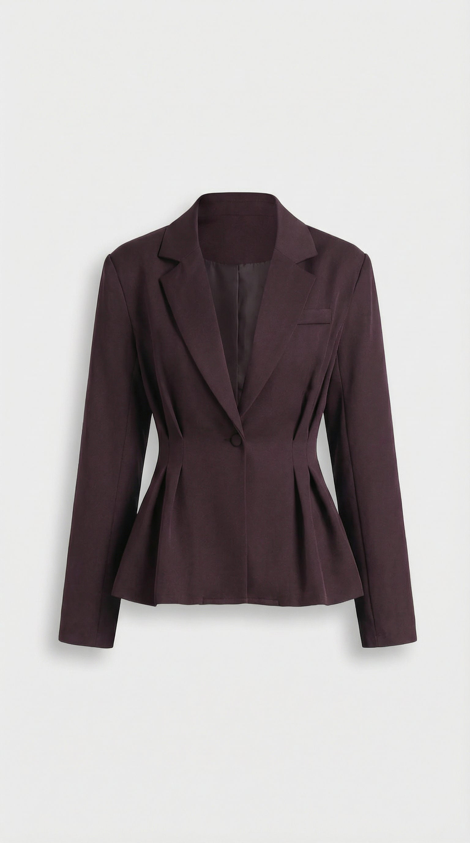 Formis - Sculptural V-Neck Blazer & Wide-Leg Trouser Set