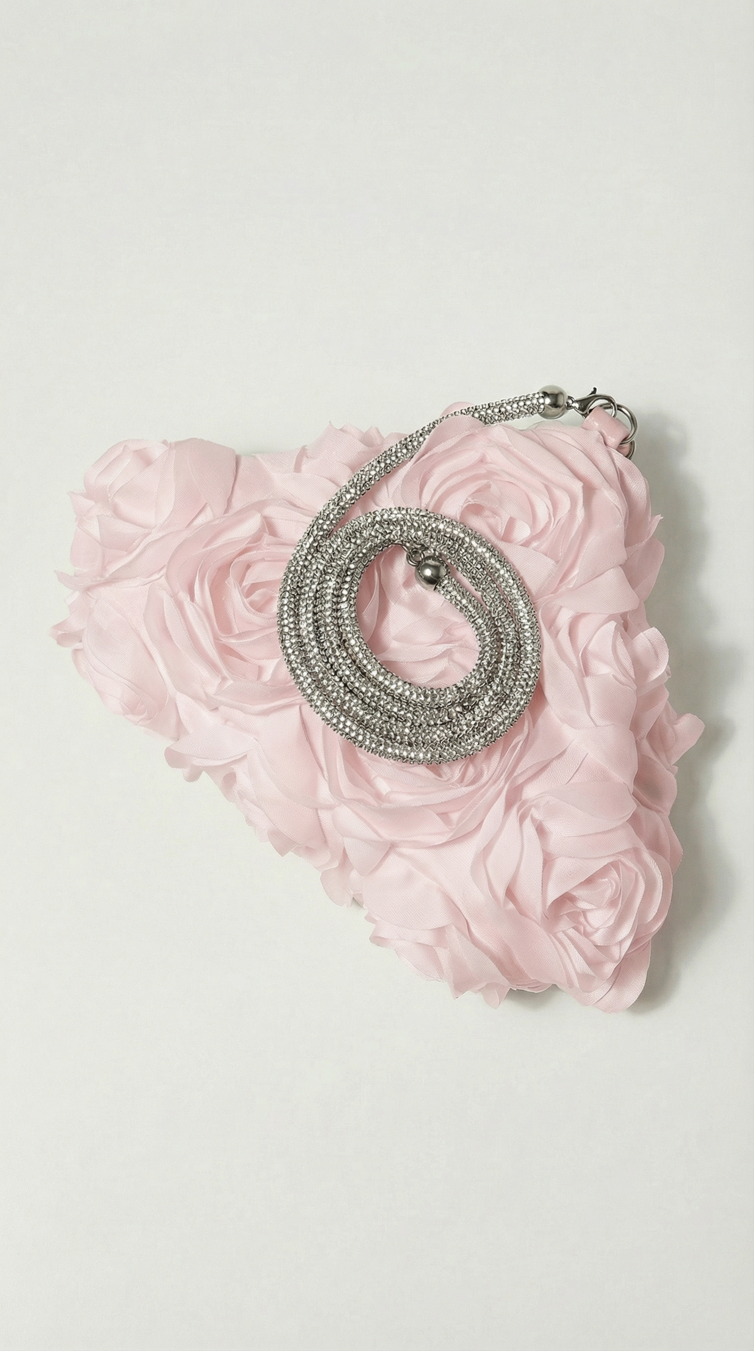Isla - Romantic Floral Petal Evening Bag Pink