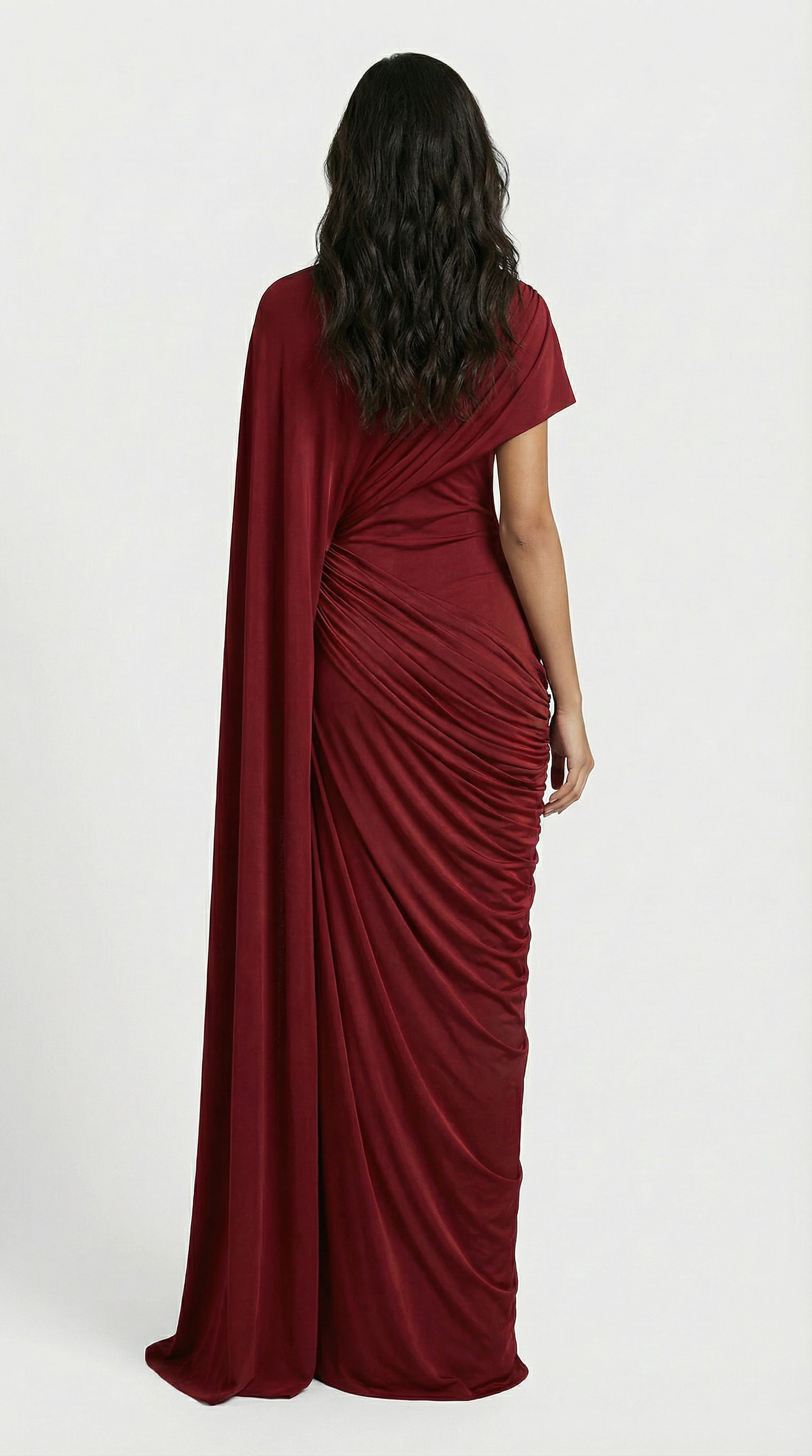 Mira - Abito Lungo Drappeggiato in Stile Greco