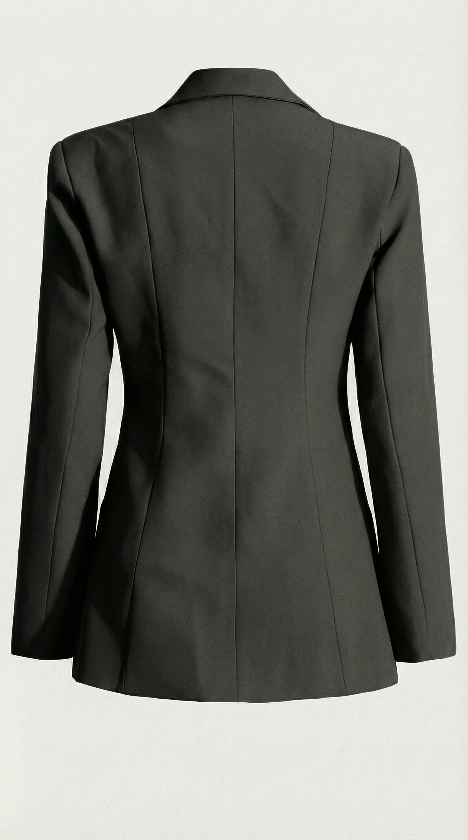 Valier - Architectural Cut-Out Lace-Up Blazer Top Black