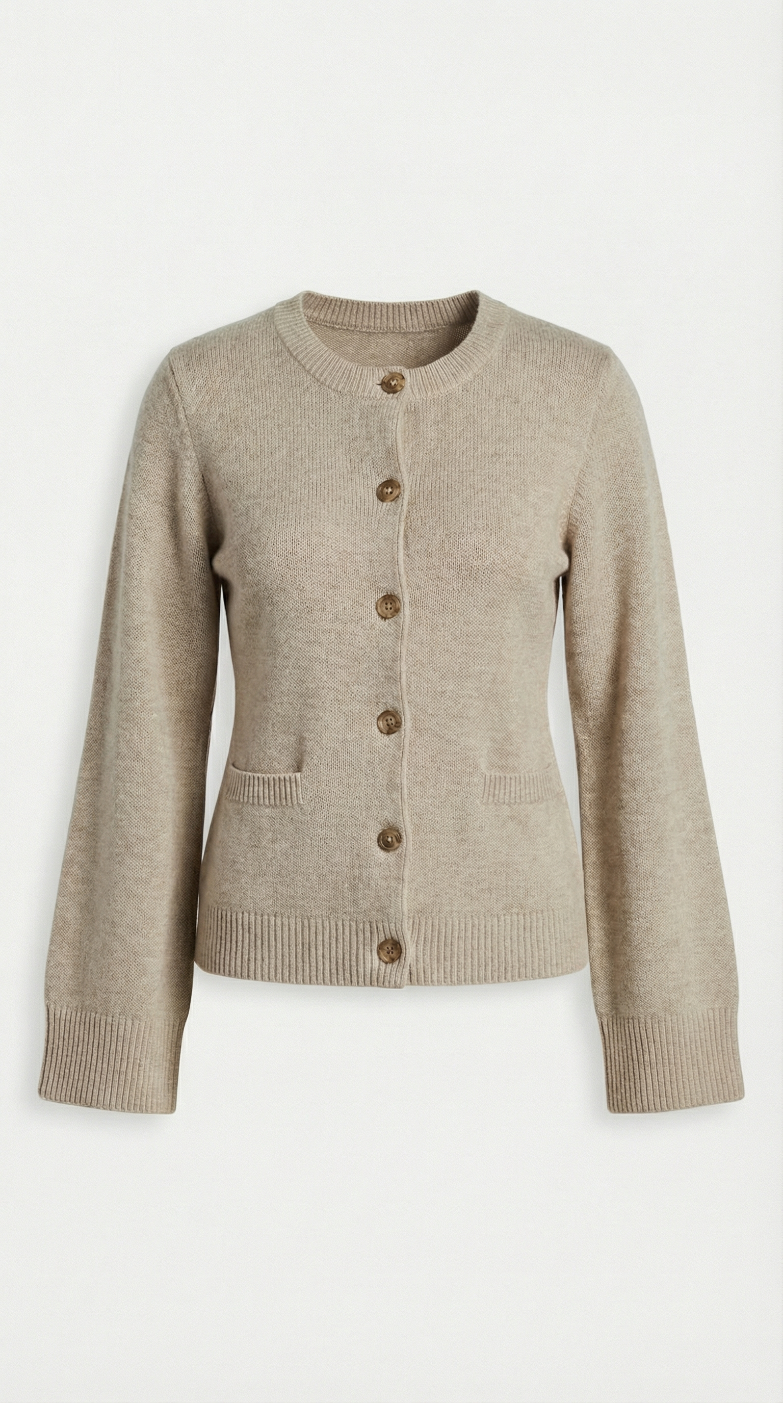 Kaya – Gilet en maille souple minimaliste beige