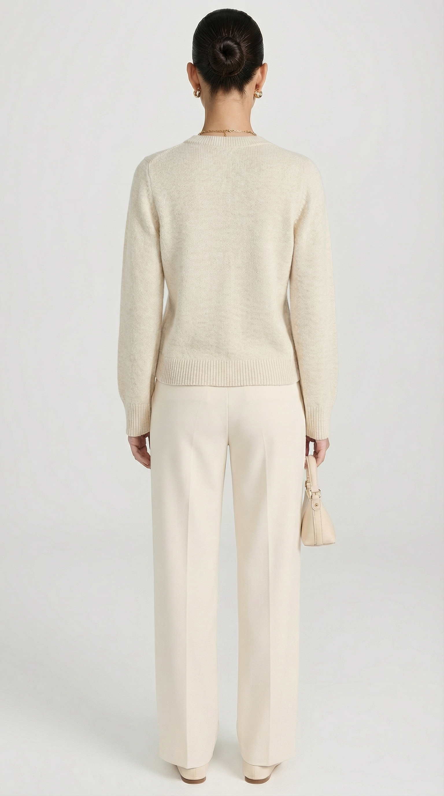 Kaya - Cardigan Minimalista in Maglia Morbida Avorio