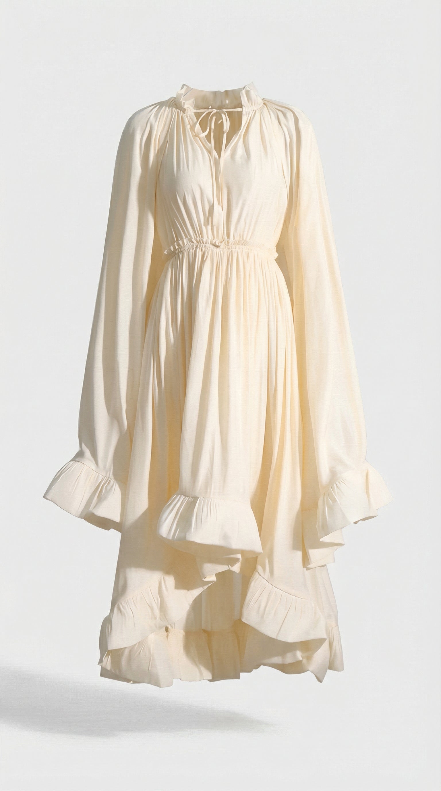 Elina - Luxury Ruffle Cloak Evening Dress