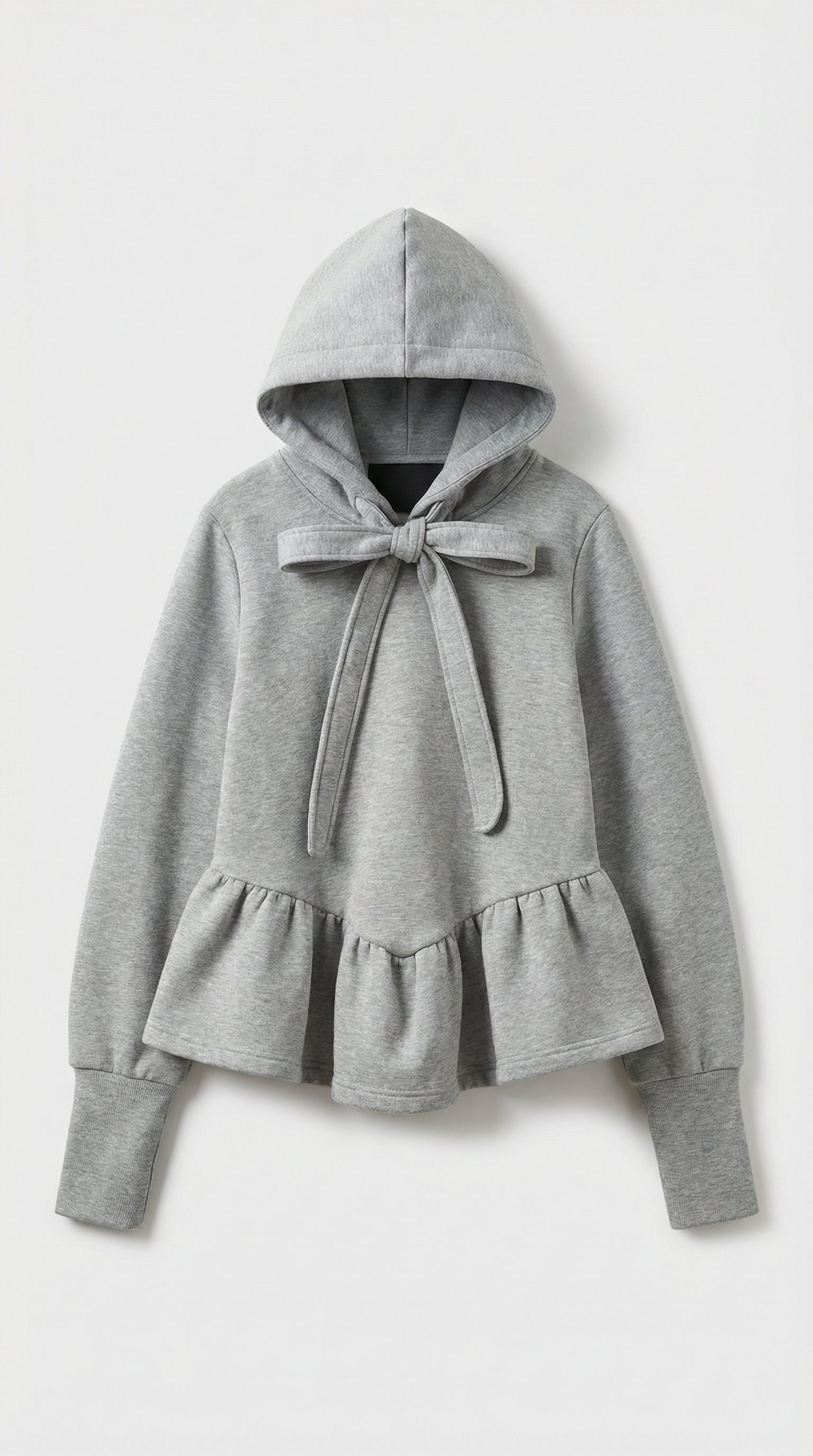 Sola - Hoodie oversized coupe Y2K avec nœud décoratif