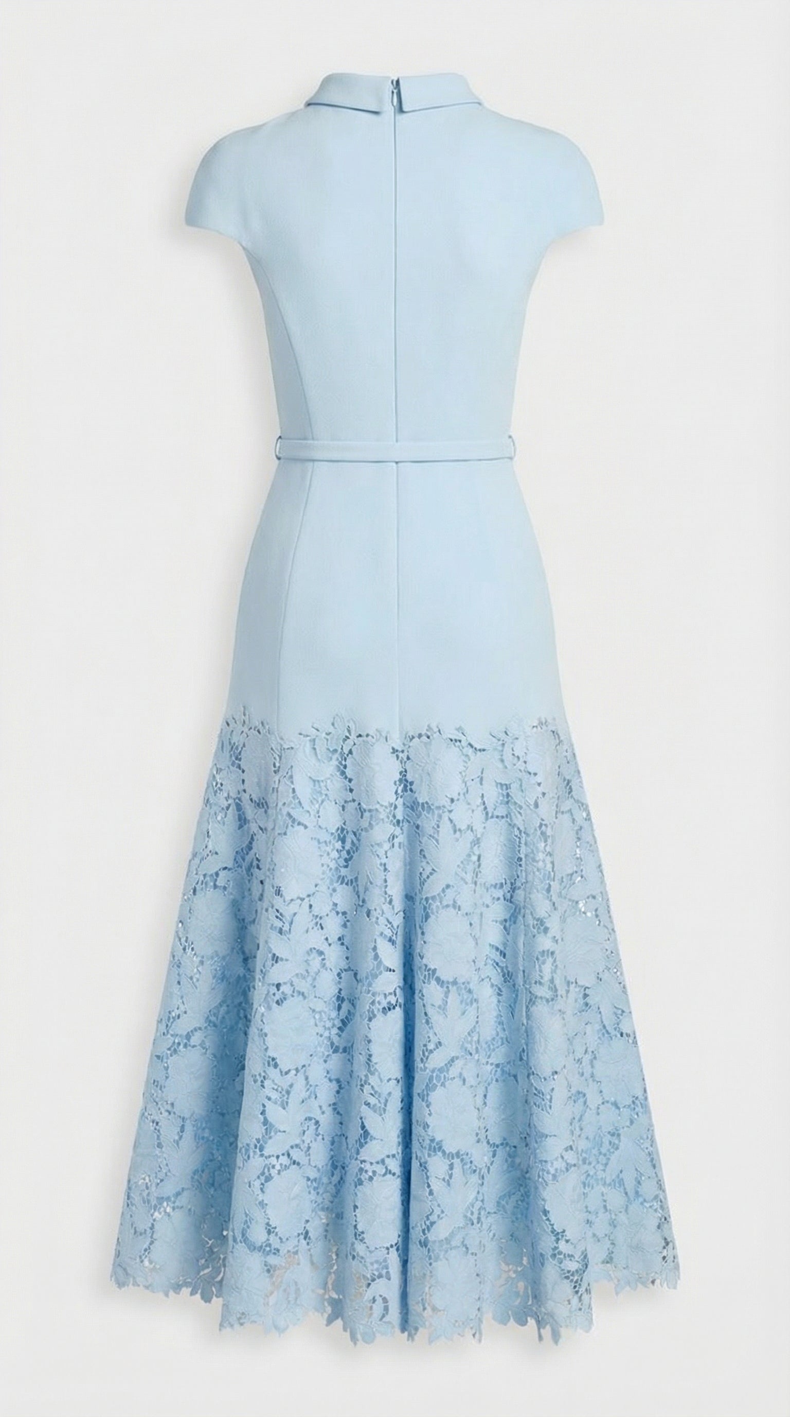 Mirana - Robe midi en dentelle bleu roi