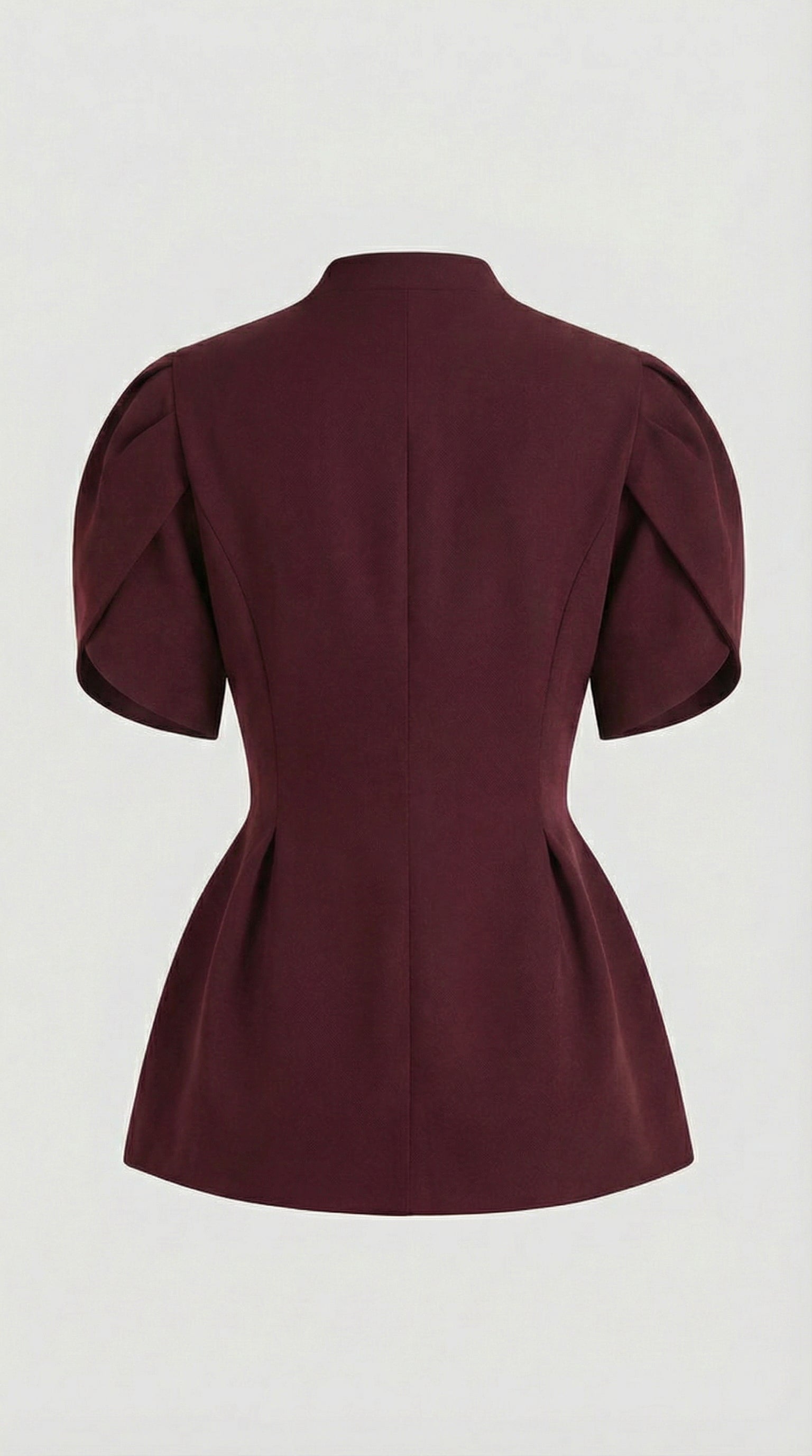 Livo - Chemise à manches bouffantes bordeaux