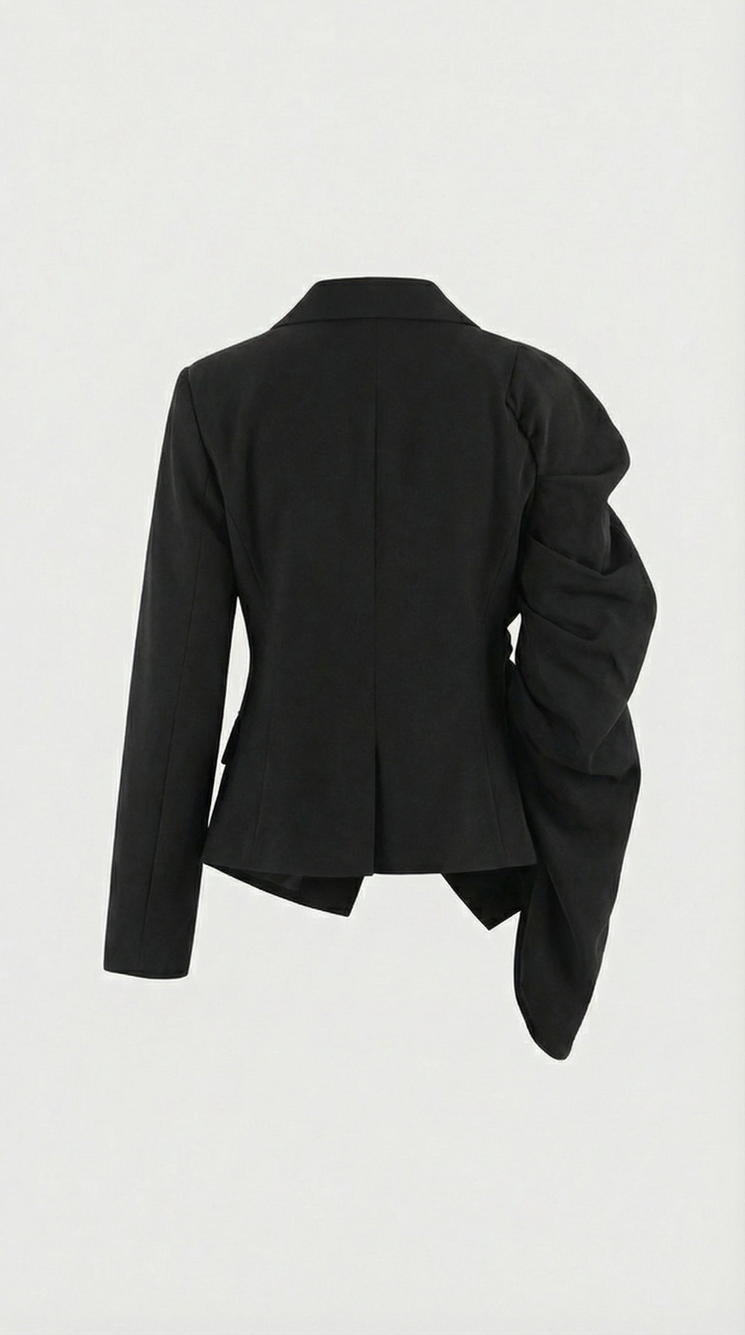 Aleva - Asymmetric Side-Gathered Blazer