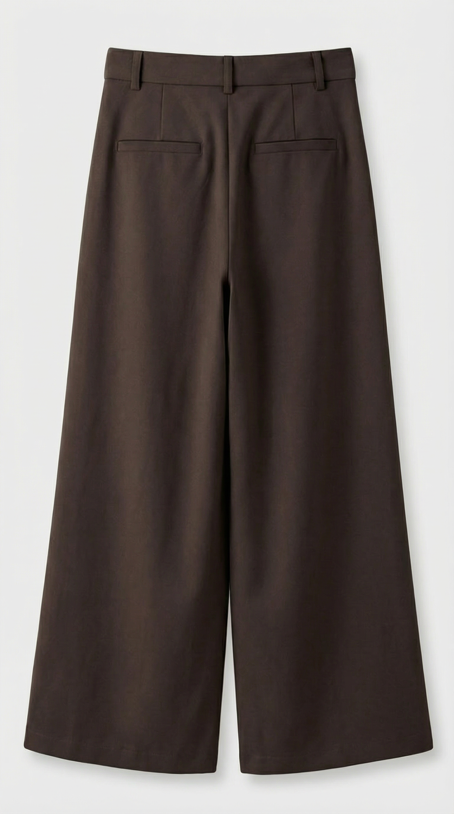 Nalo - Pantaloni a gamba larga plissettati con cinturino marrone