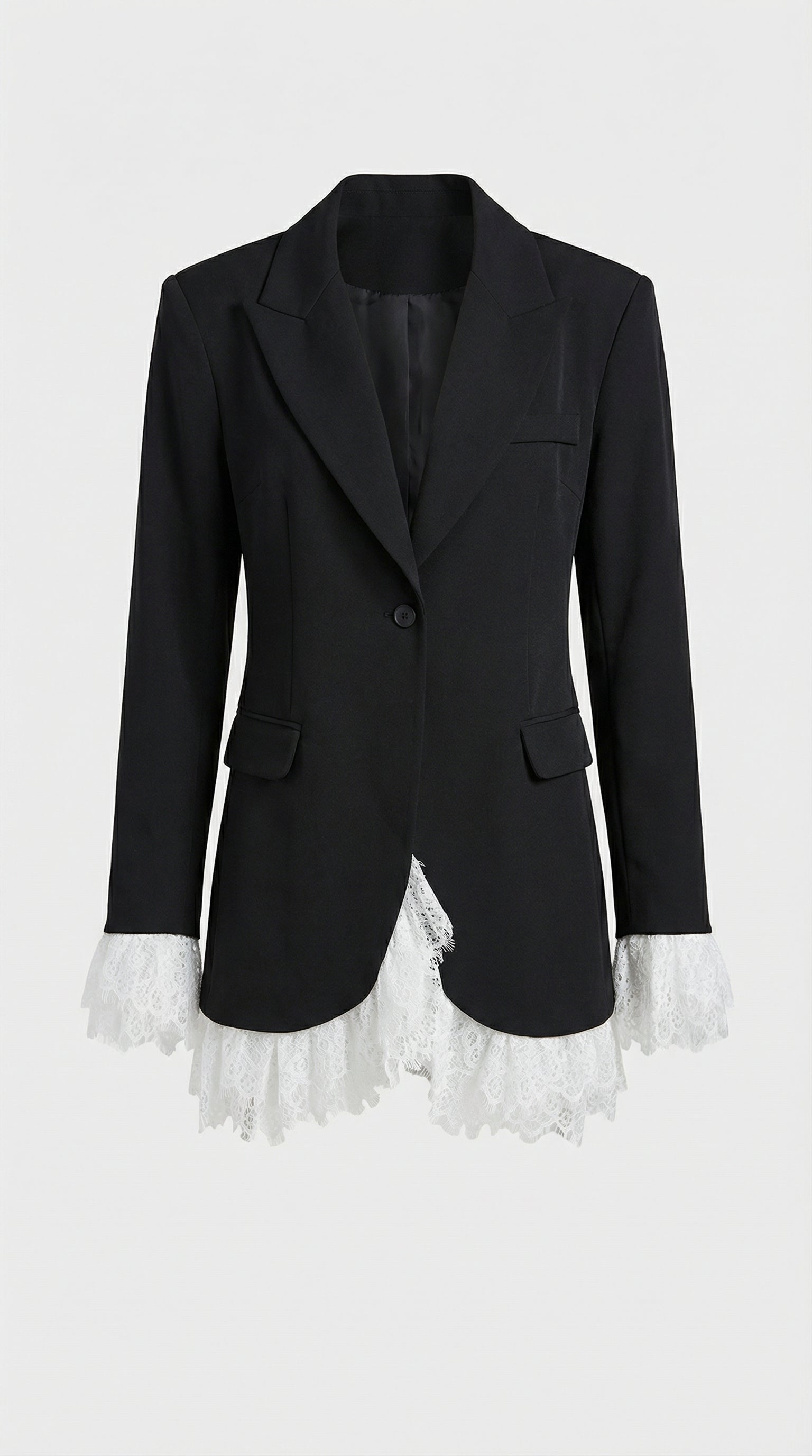 Era - Black Lace Spliced Blazer