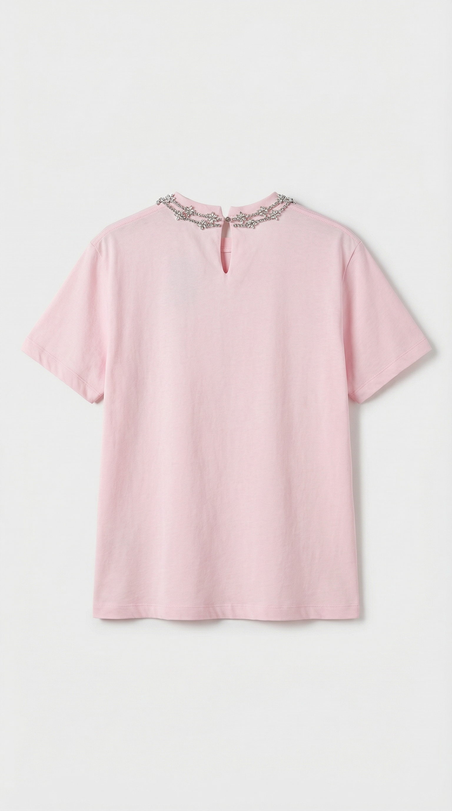 Dira - Baumwoll-T-Shirt mit Kristallverzierung