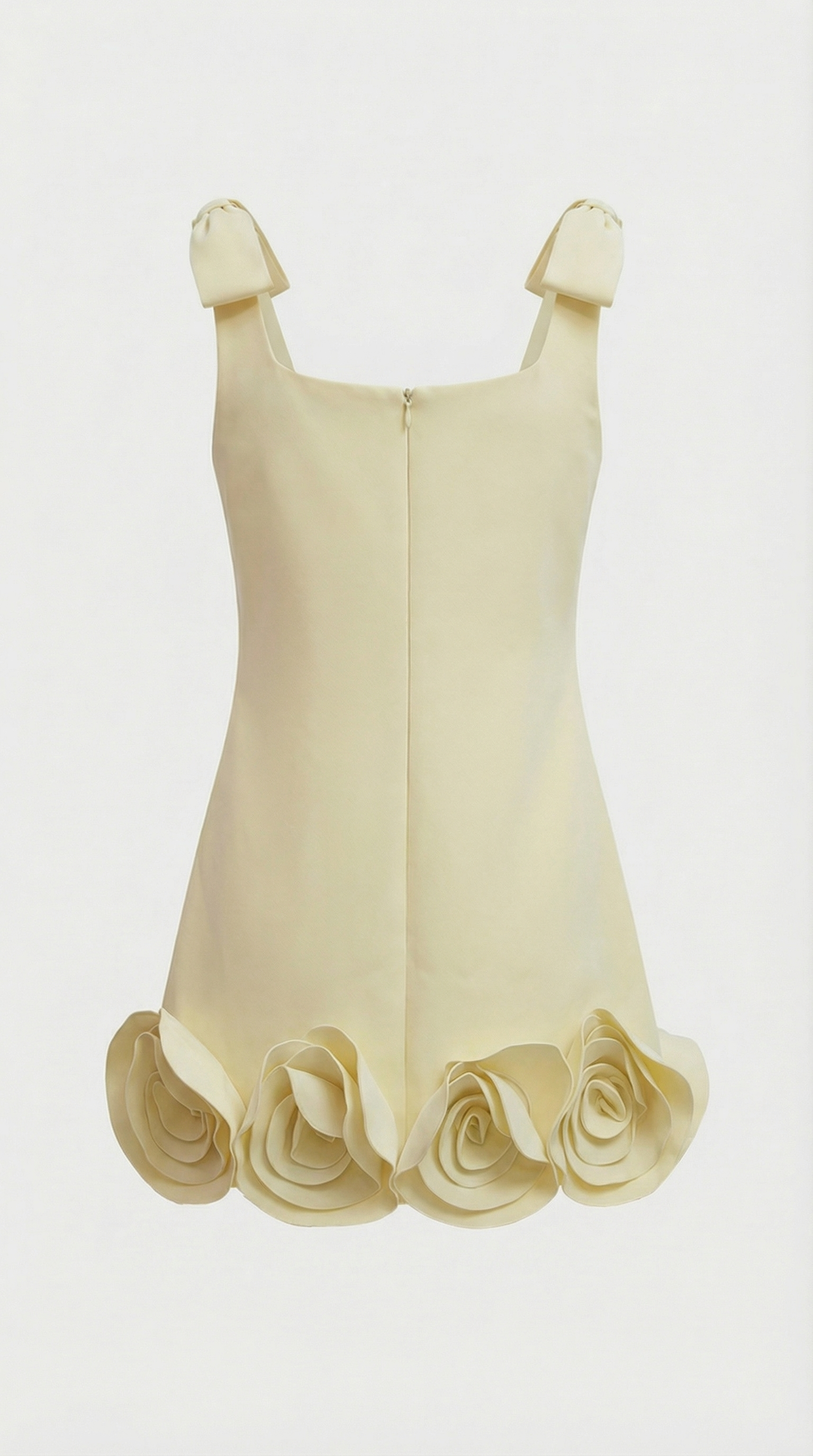 Robe Courte Rosa à Ourlet Floral 3D