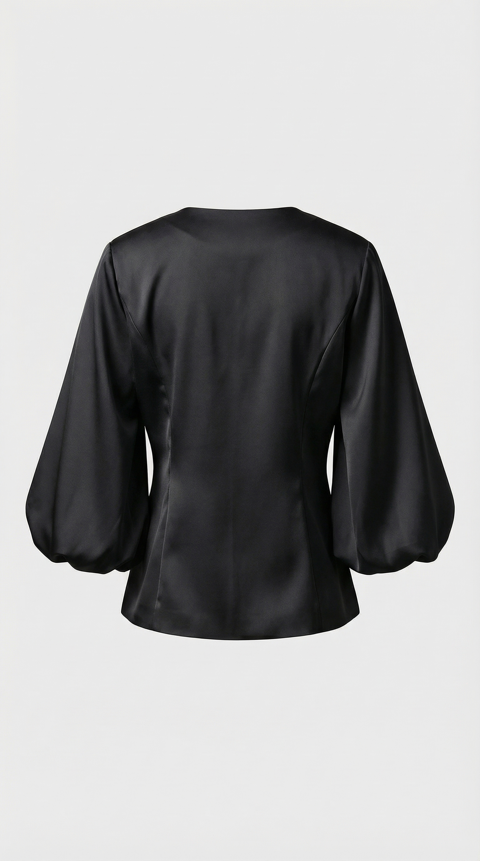Keni - Top à manches bouffantes à boutons métalliques Noir