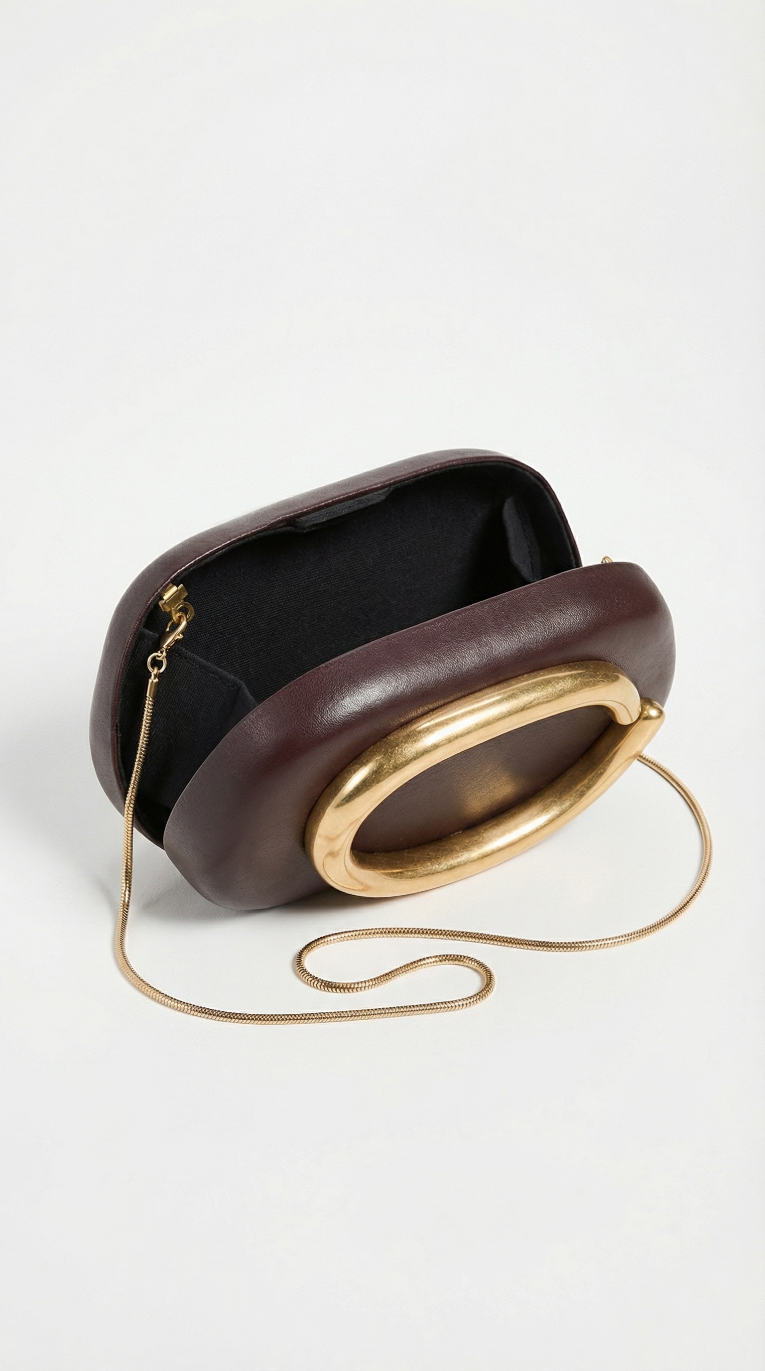 Sage - Clutch Crescent Le Láimhseáil Miotail Dealraitheach Donn