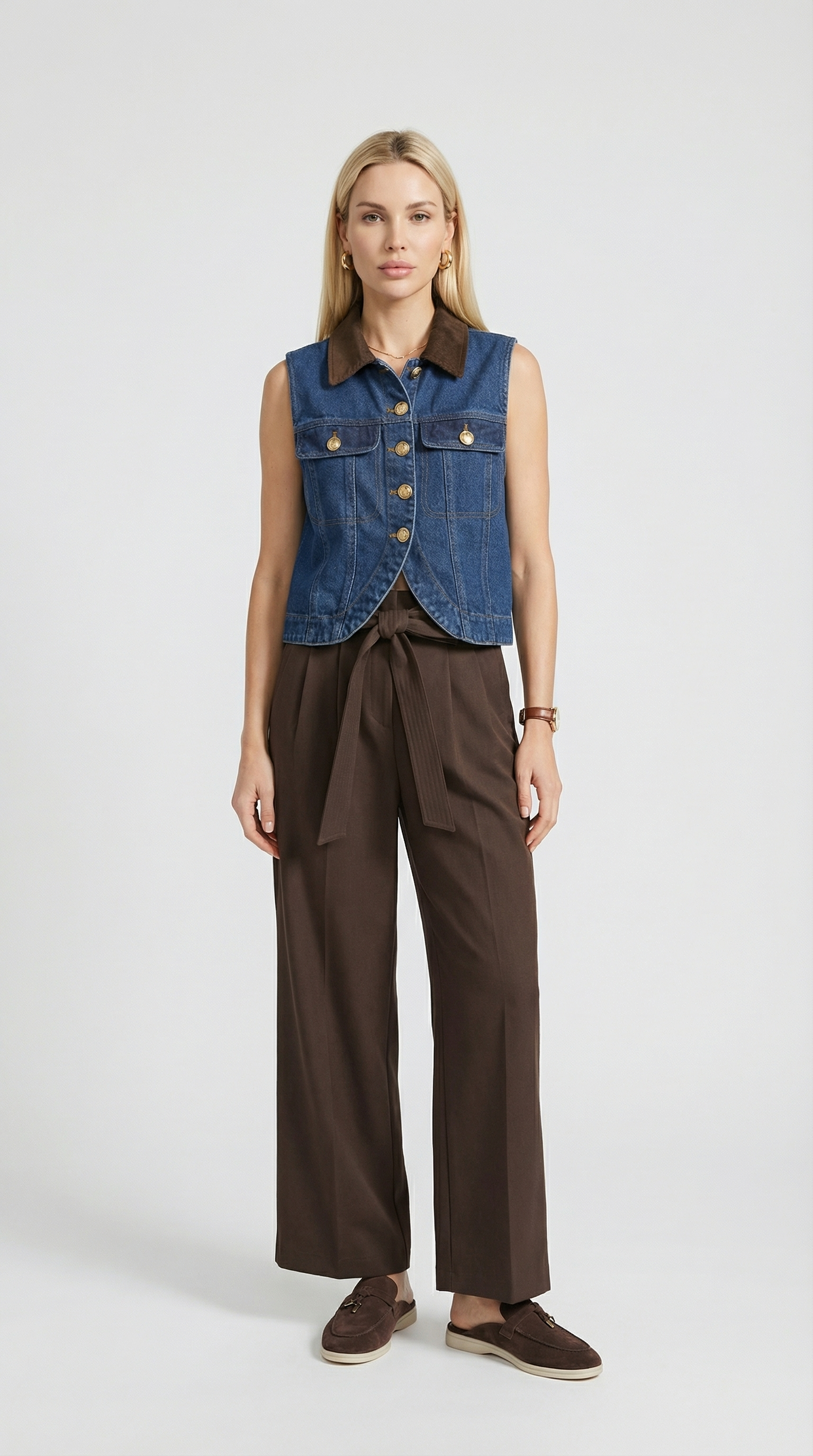 Ayu - Denim & Corduroy Heritage Vest