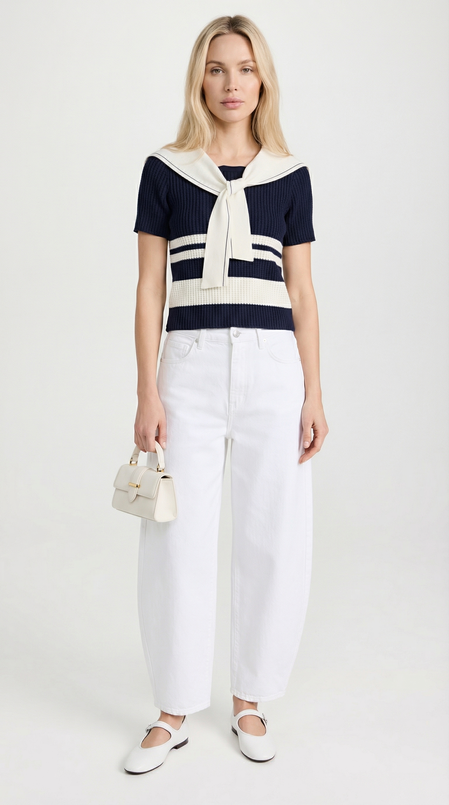 Lure - Nautical Striped Knit Top
