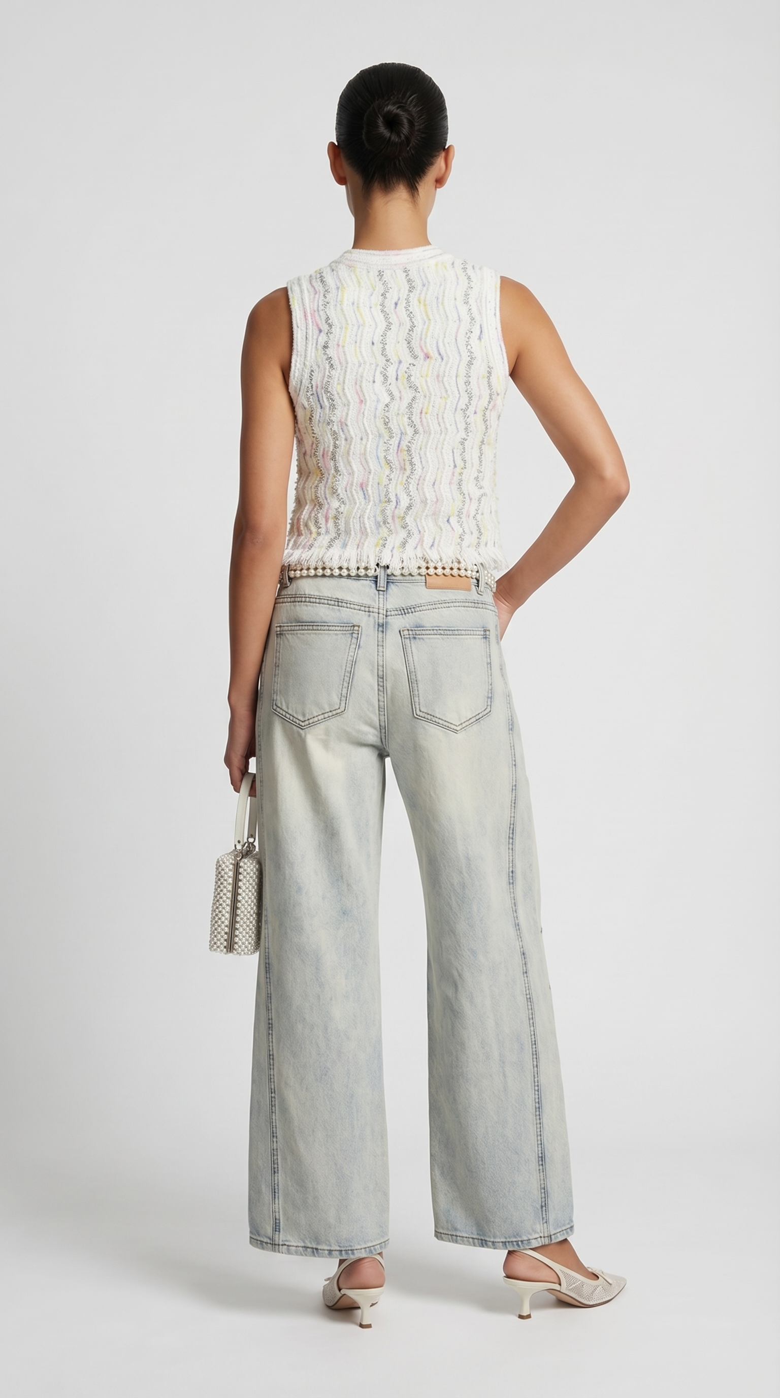 Dana - Crystal-Embellished Wide-Leg Jeans