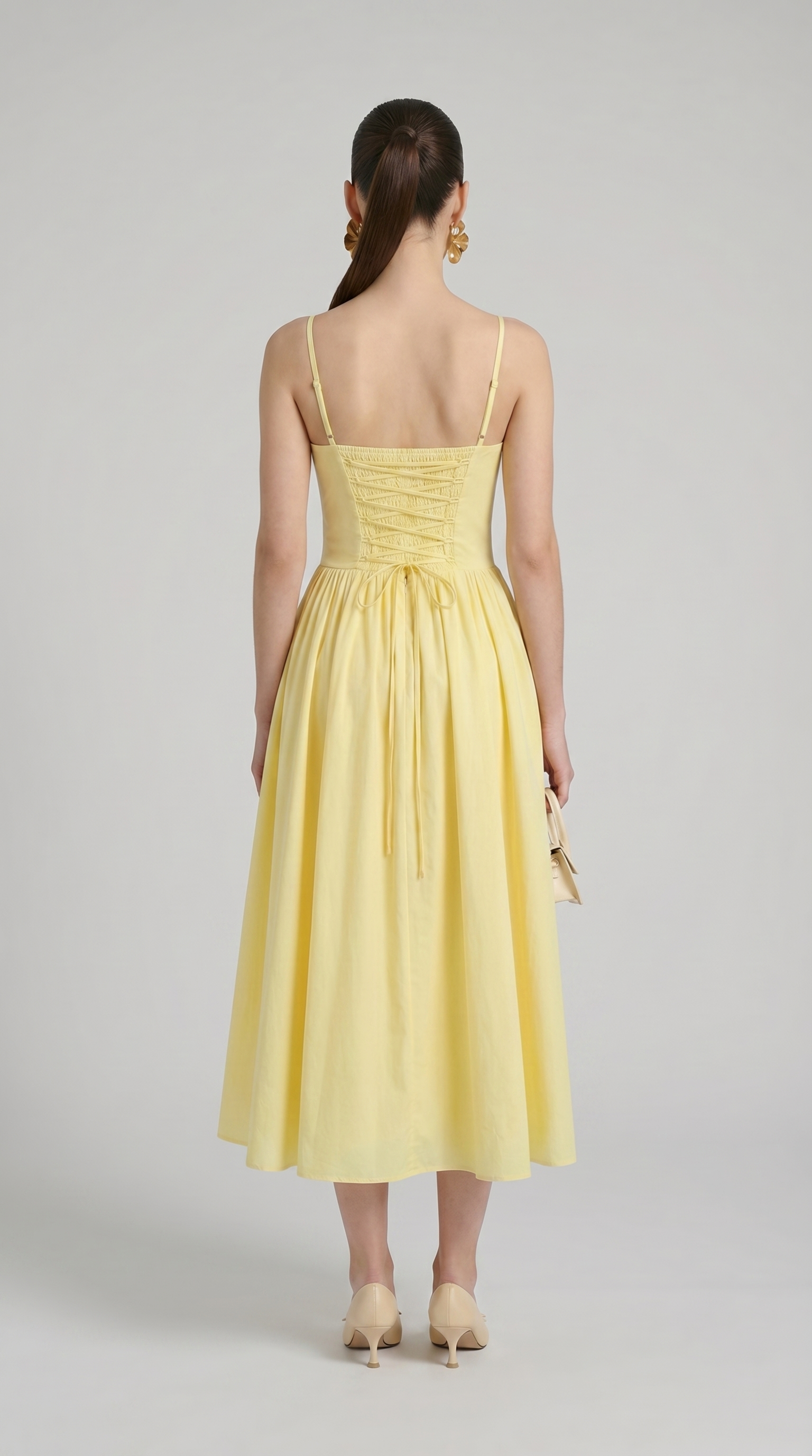 Tesa - Bodice Pleated Midi Dress
