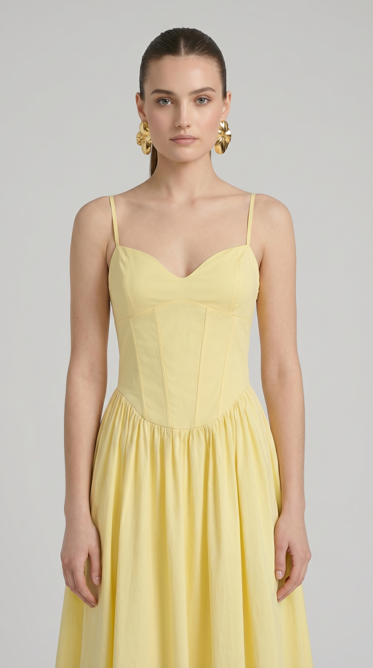 Tesa - Bodice Pleated Midi Dress