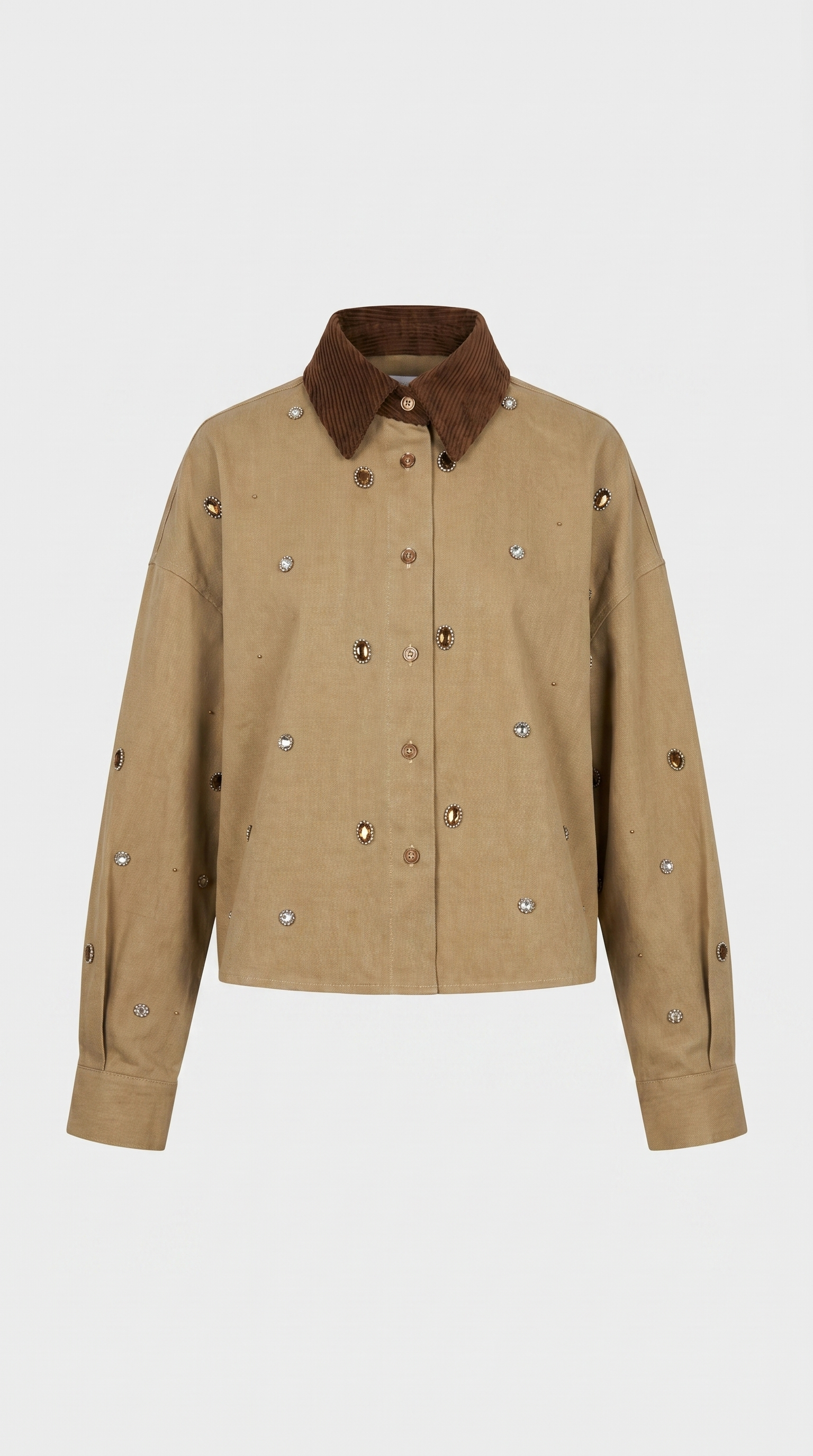 Rila - Diamond-Studded Cotton Jacket