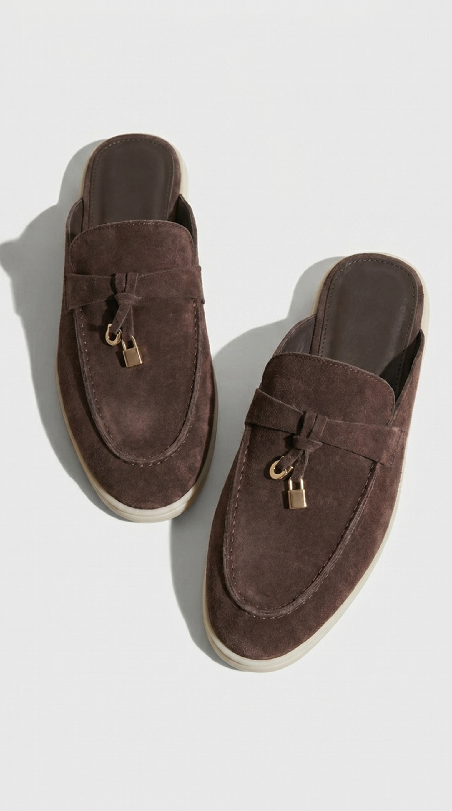 Sora - Natural Leather Slip-On Mules Brown