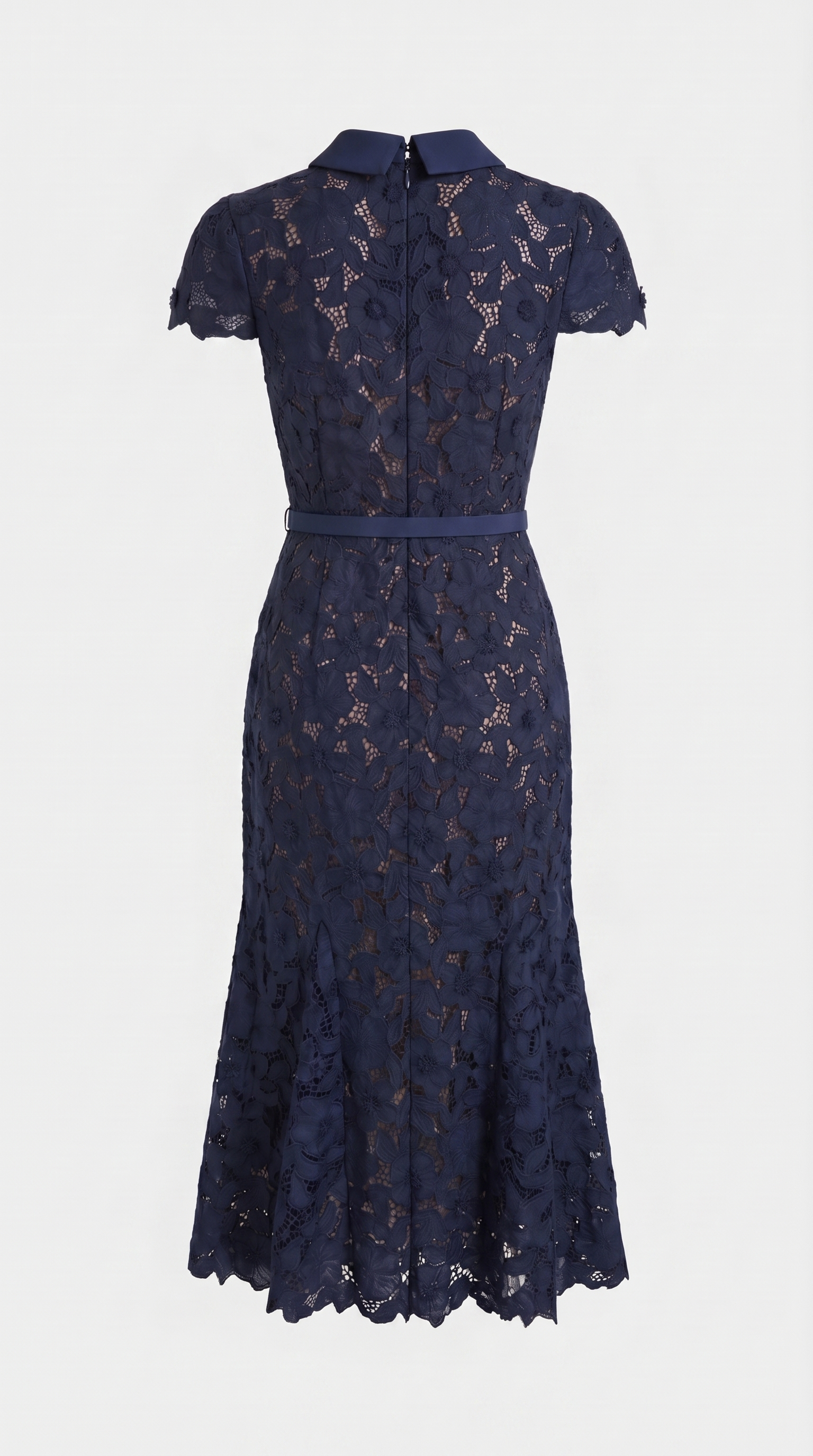 Dune - Belted Floral Lace Midi Dress