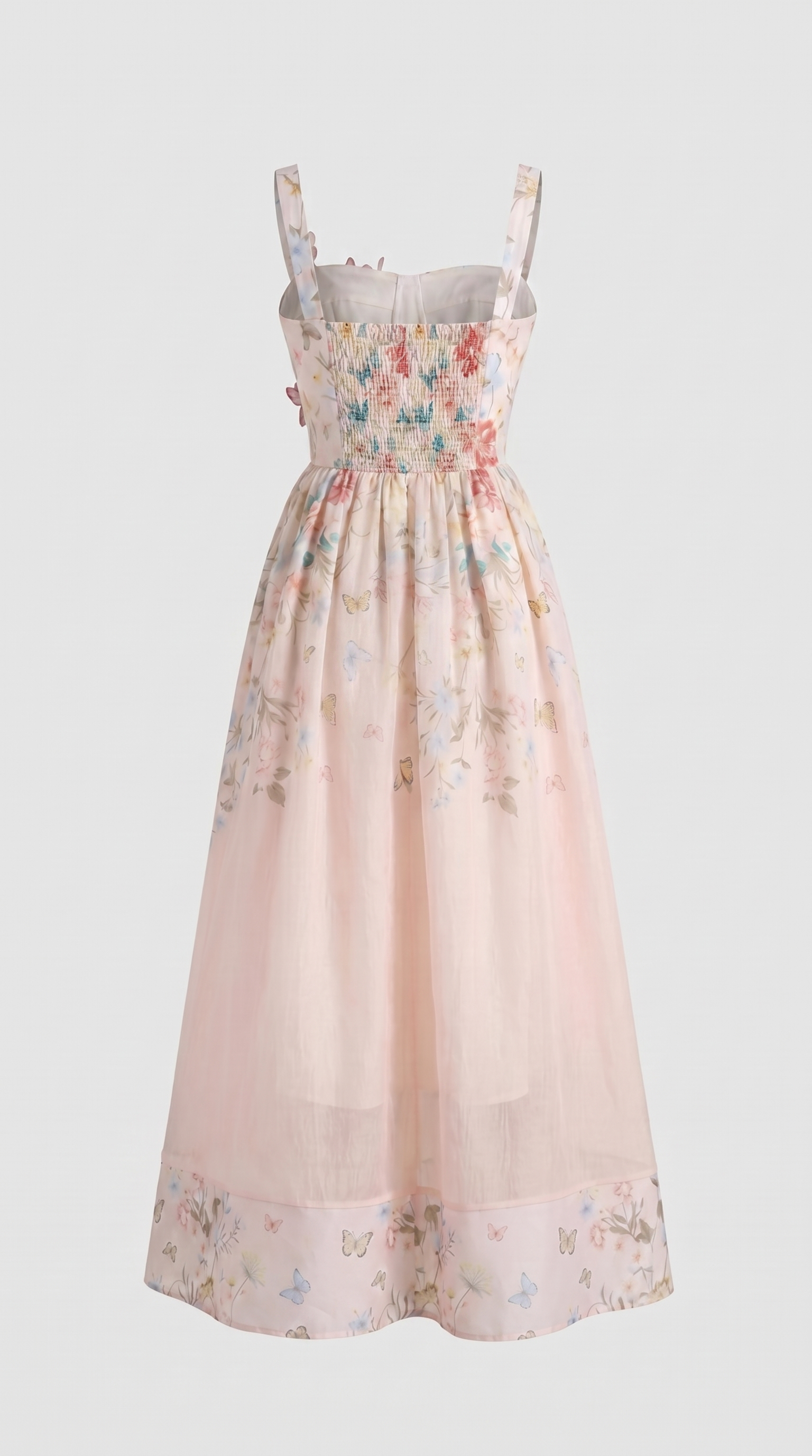 Naut - Floral Organza Bustier Midi Dress