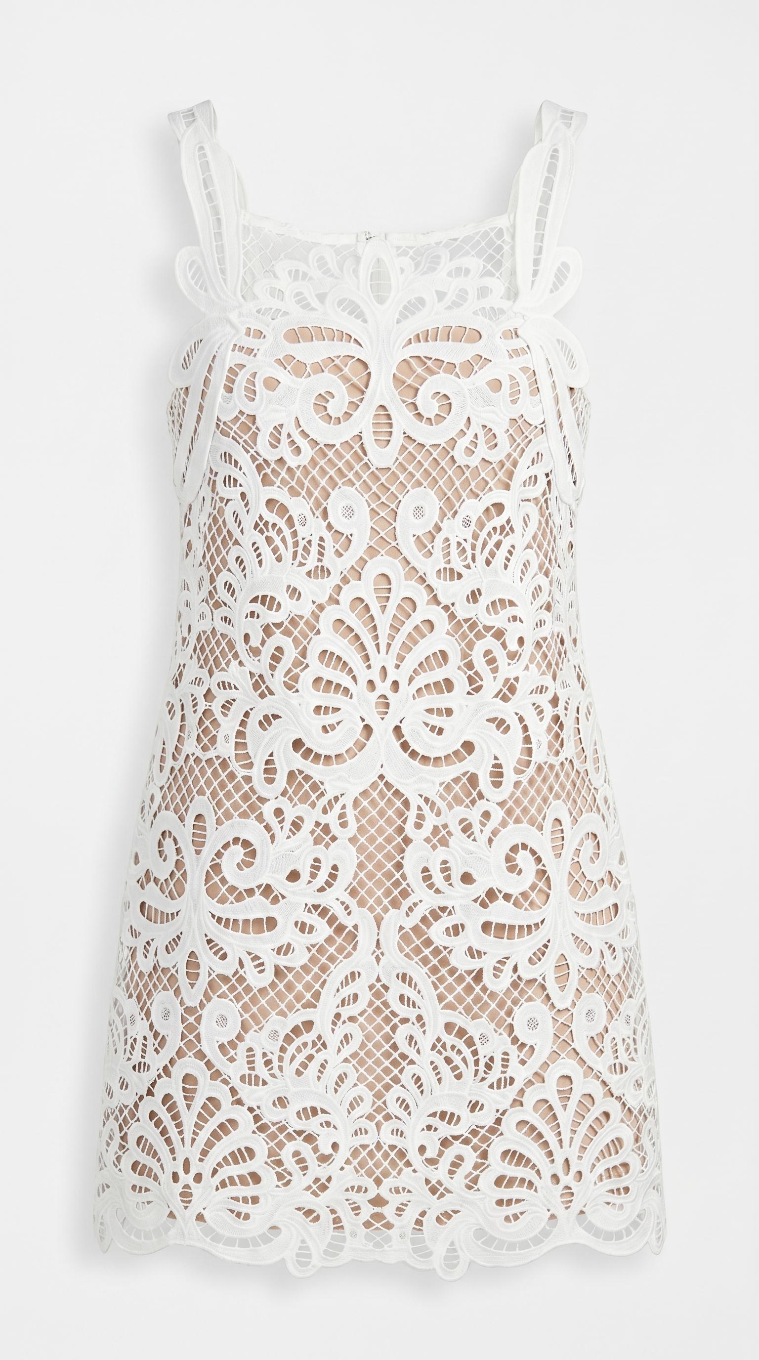 Amal - Graphic Guipure Lace Mini Dress