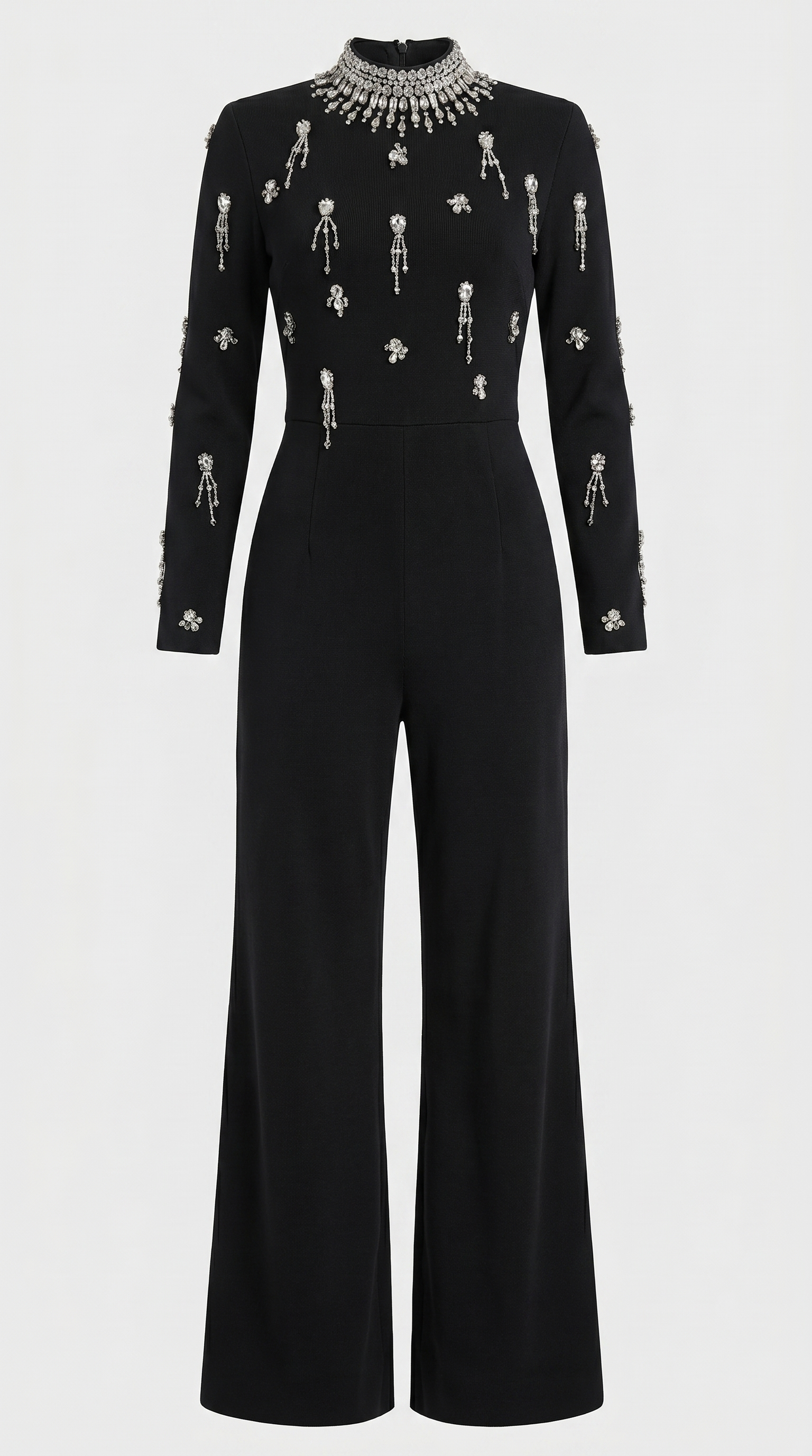 Zeri - Crystal-Embellished Wide-Leg Jumpsuit