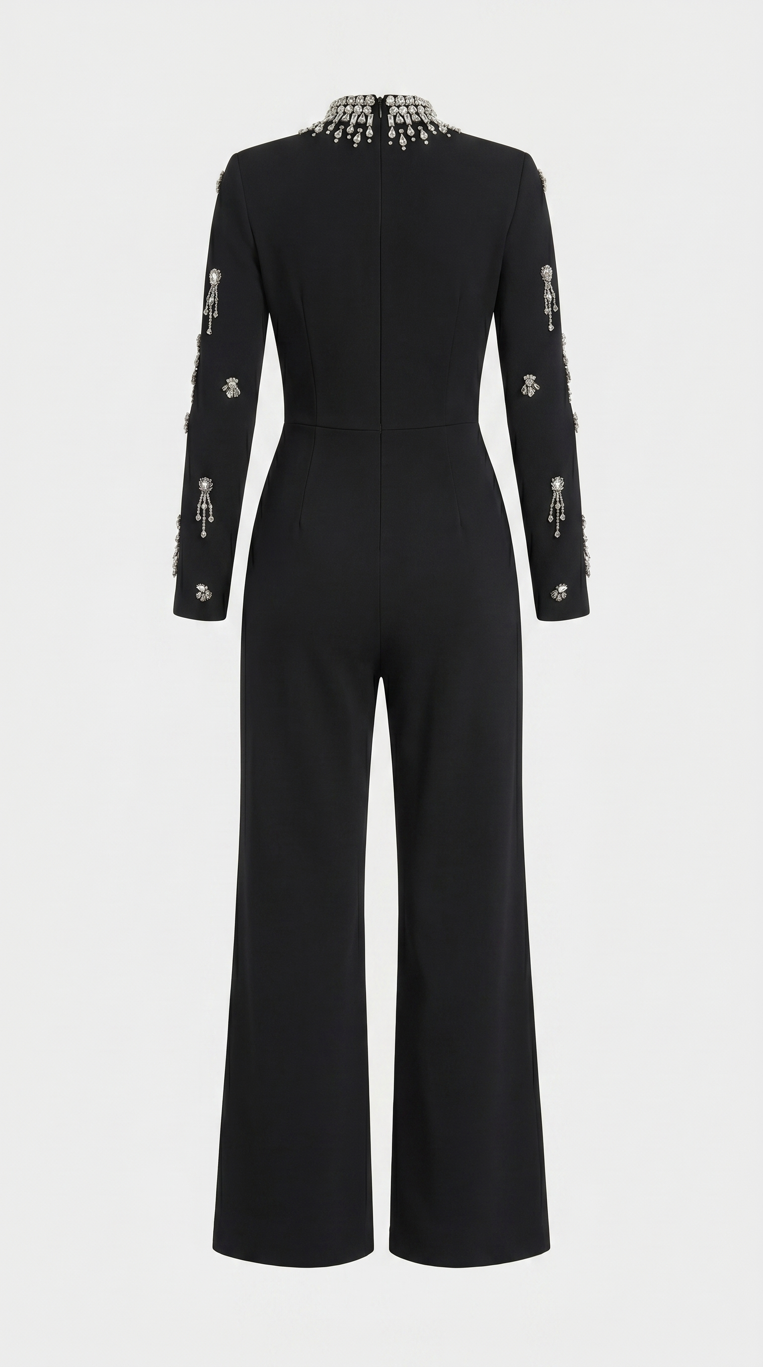 Zeri - Crystal-Embellished Wide-Leg Jumpsuit