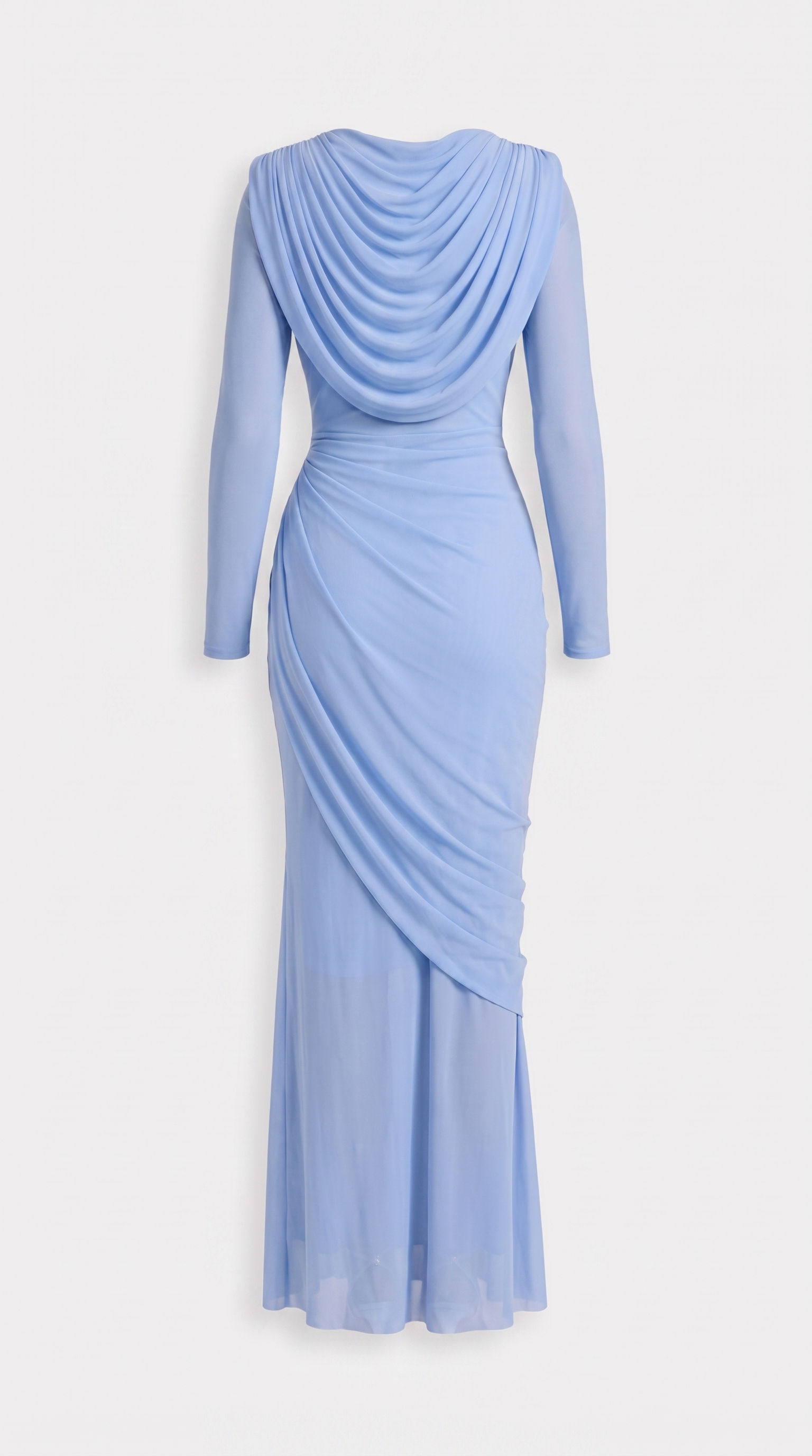 Cala – Maxikleid mit langem Arm und Wasserfallausschnitt