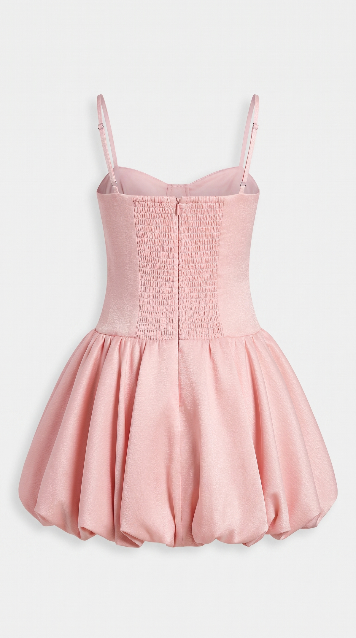 Azaf - 3D Rosette Bubble-Hem Corset Mini Dress Pink