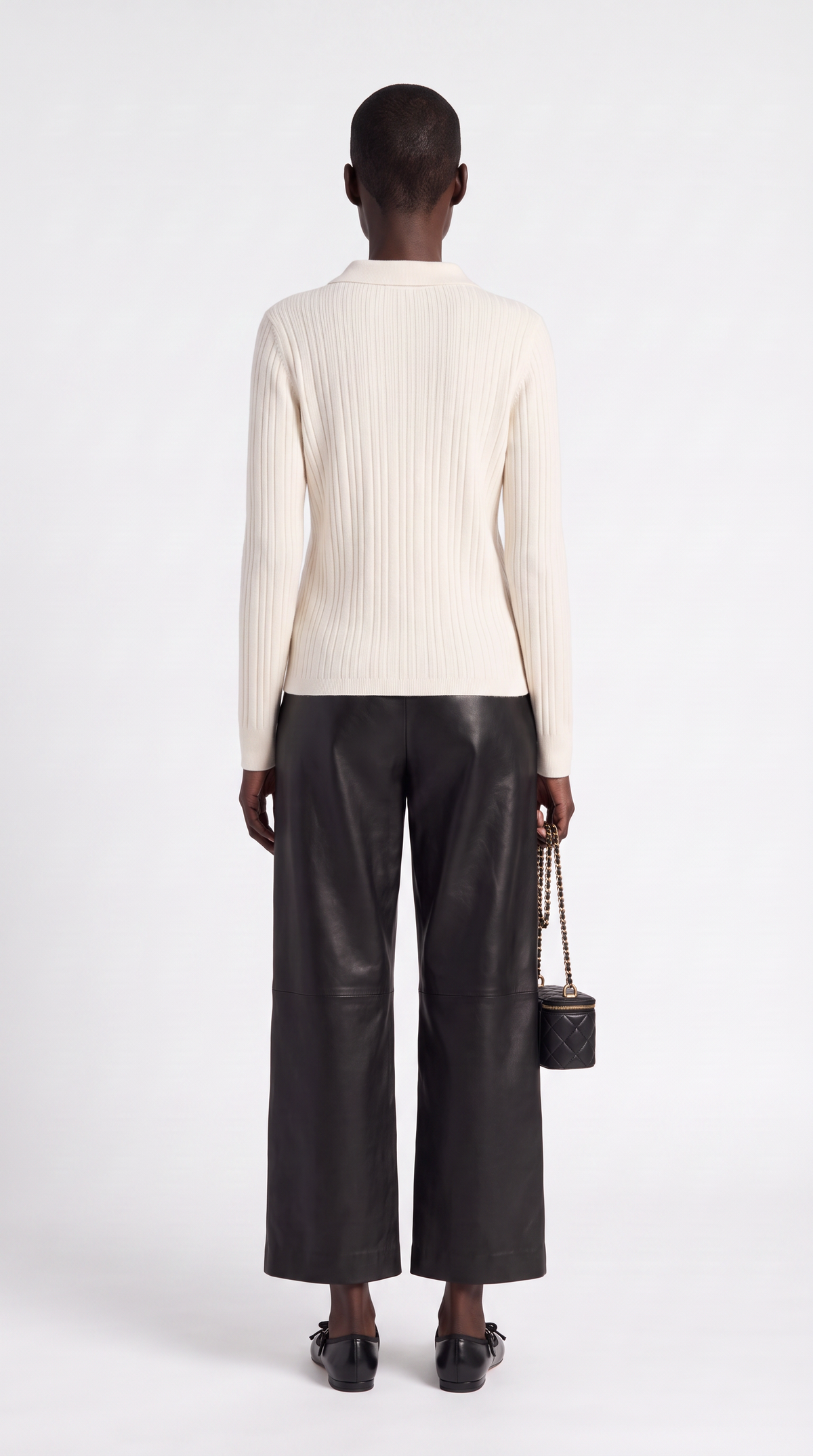 Novara – Ribbed Zip-Up Cashmere Knit Blouse