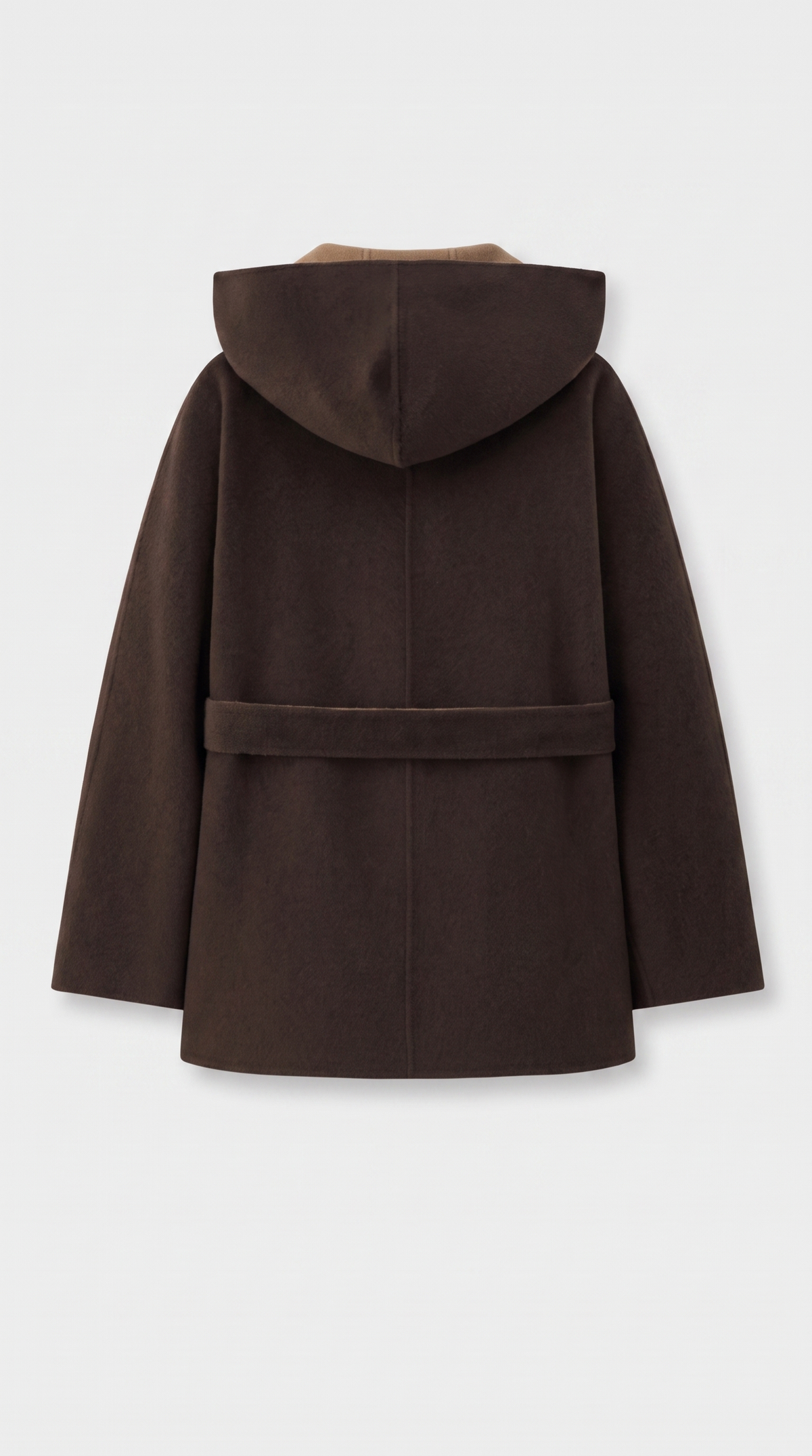 Montale – Reversible Hooded Double-Face Cashmere Blend Wrap Coat Brown