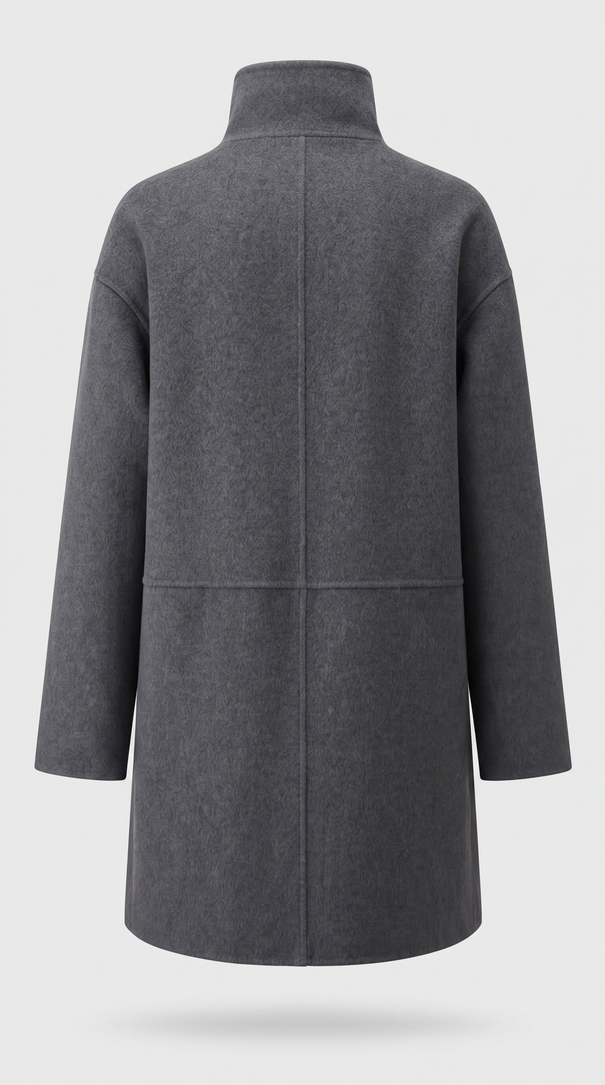 Palladio – Convertible Funnel Neck Cashmere & Silk Blend Wrap Coat Gray